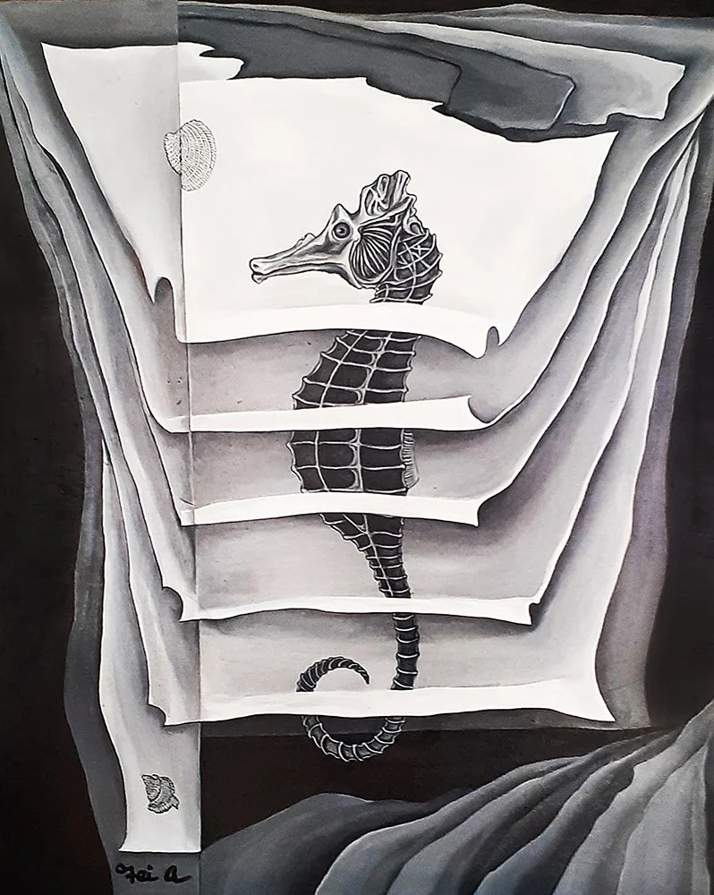 Memory layers  
24” x 30” x 1” 
Acrylic on canvas