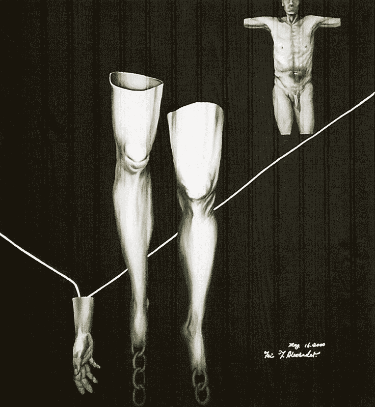 Insecurity 
30" x 30" x 3/4" 
Oil on the Woodboard