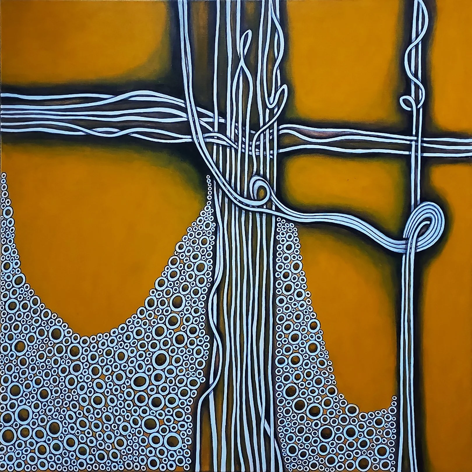 Breathing Structure   30" x 30" x 1"  Acrylic on Canvas