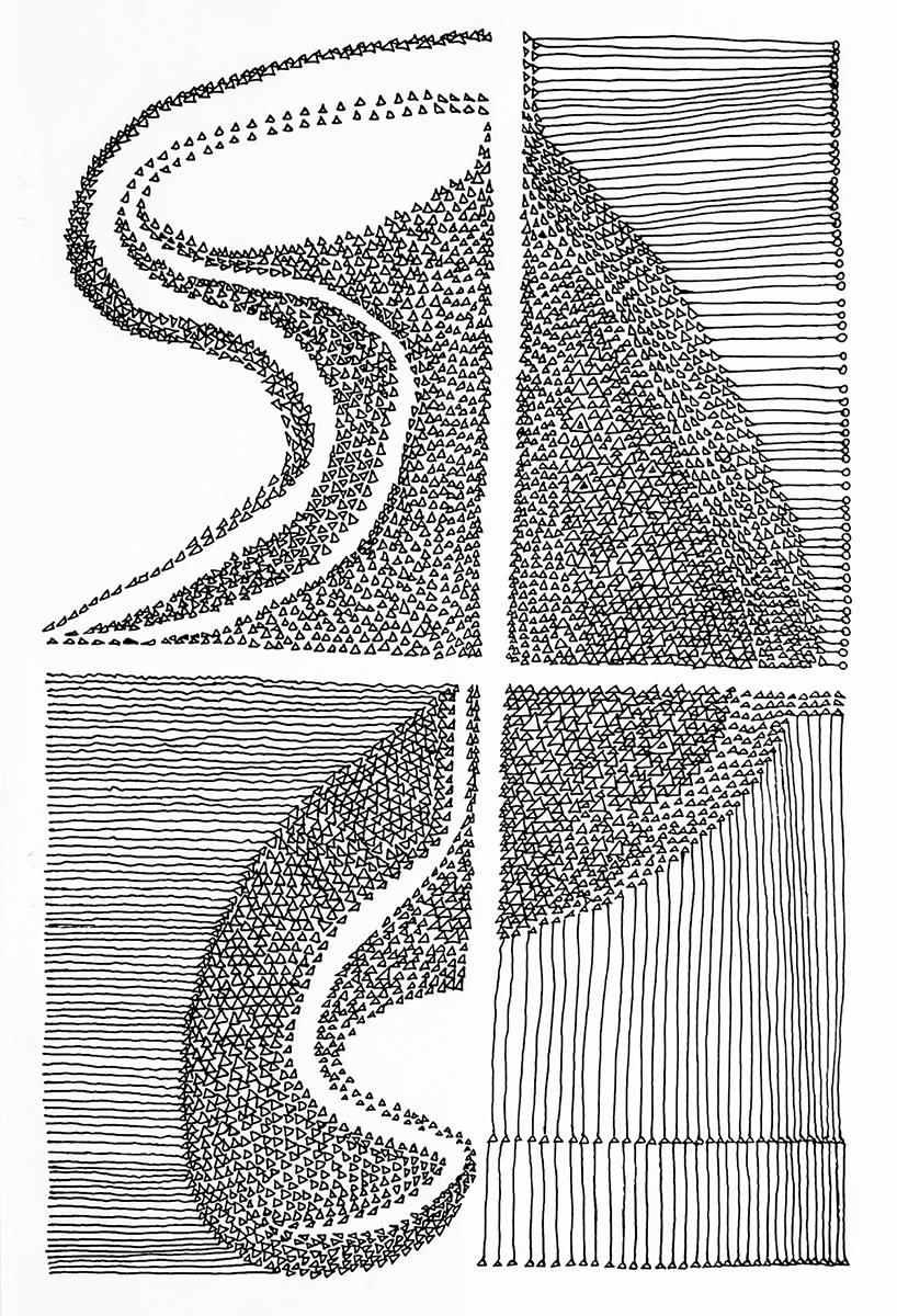 Winding Soil  [ 12” x 8.5”  Ink Pen on Sketch Paper]