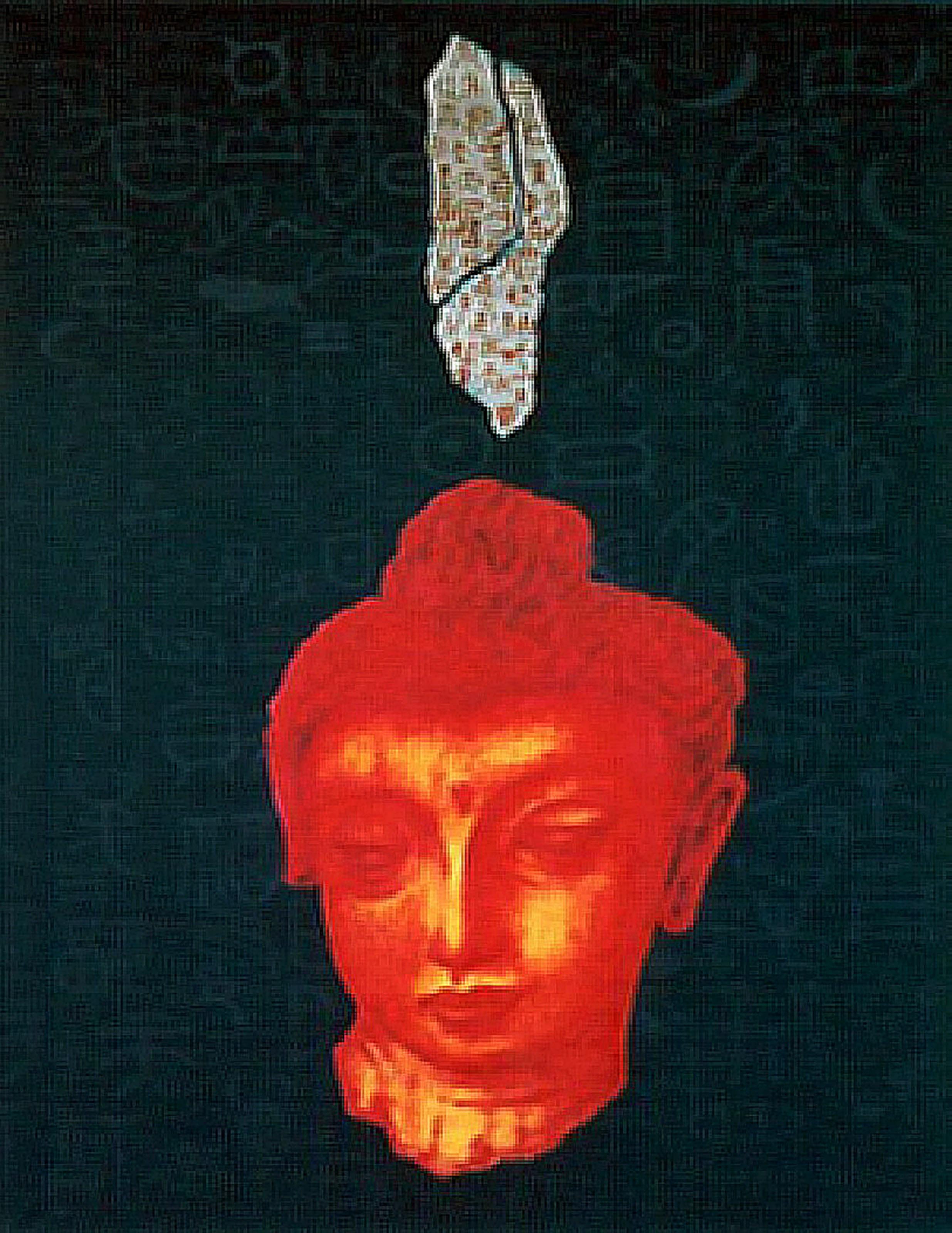 The Candle Light Of The Ancient Culture [Sold]  36” x 30” x 1”  Watercolor on Sketch Paper