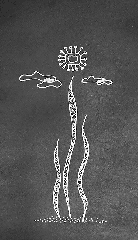 Thriving  [ 8.5" x 14"  Gel Pen on Sketch Paper]