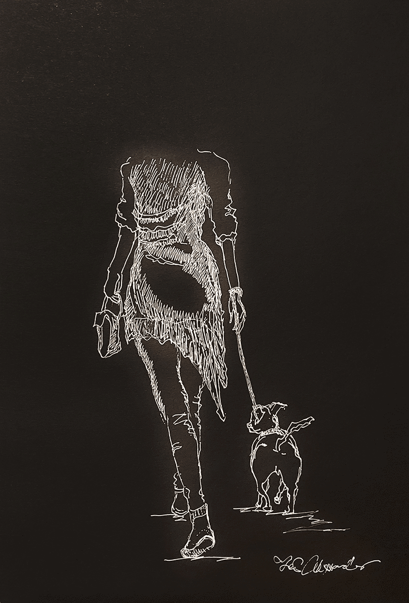 Luxury Time  [ 8.5” x 11”  Gel Pen on Sketch Paper ]