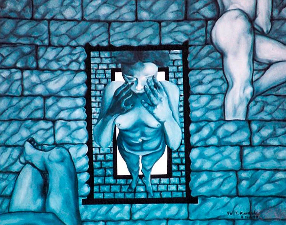 The Grey Colour World Of Female 
30” x 24” x 1” 
Oil on canvas