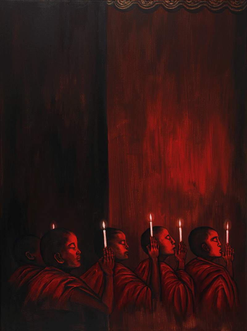 Worship Light  24” x 30” x 1.5”  Acrylic On Canvas