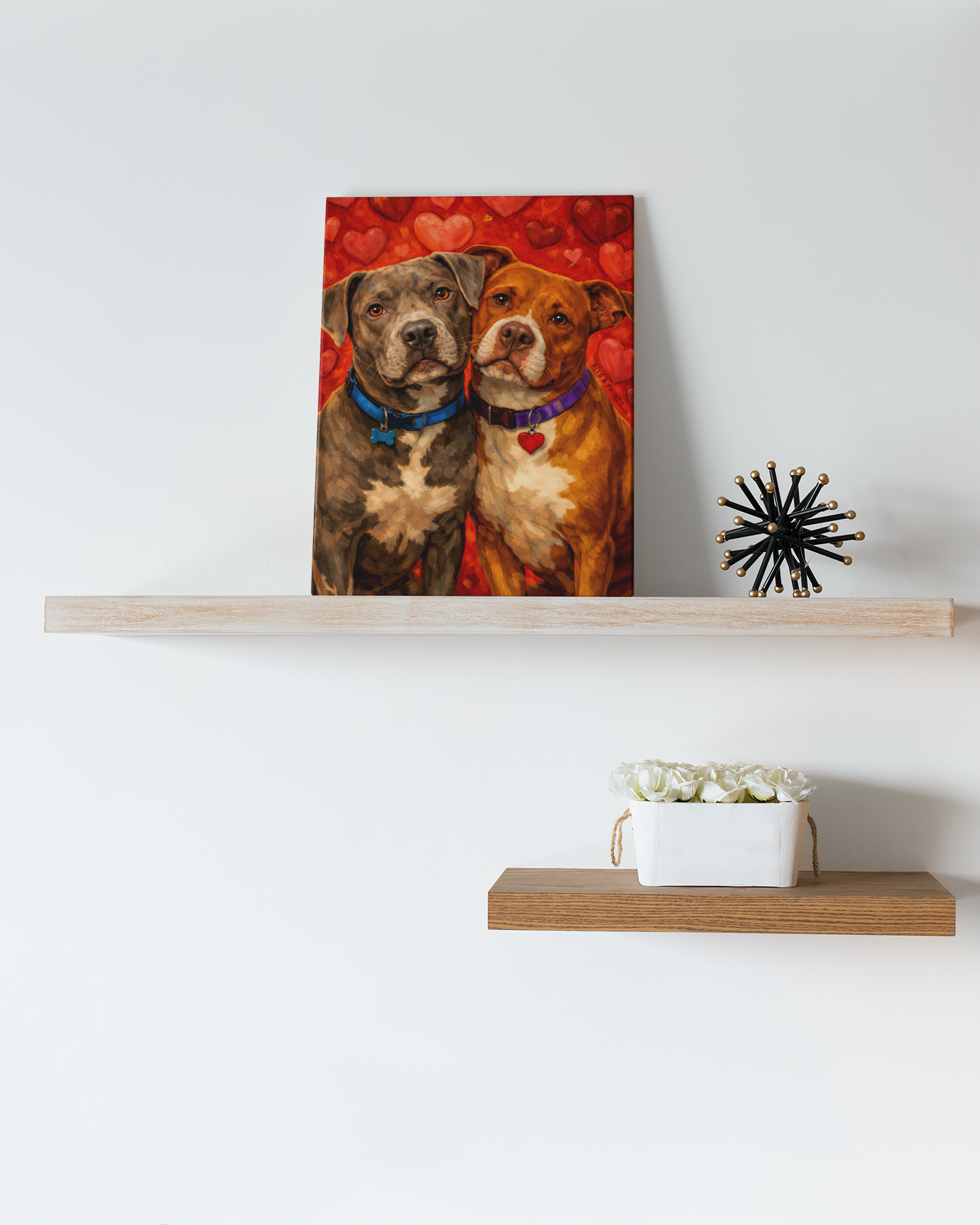 Heartfelt Pit Bull Canvas Art - 8x10