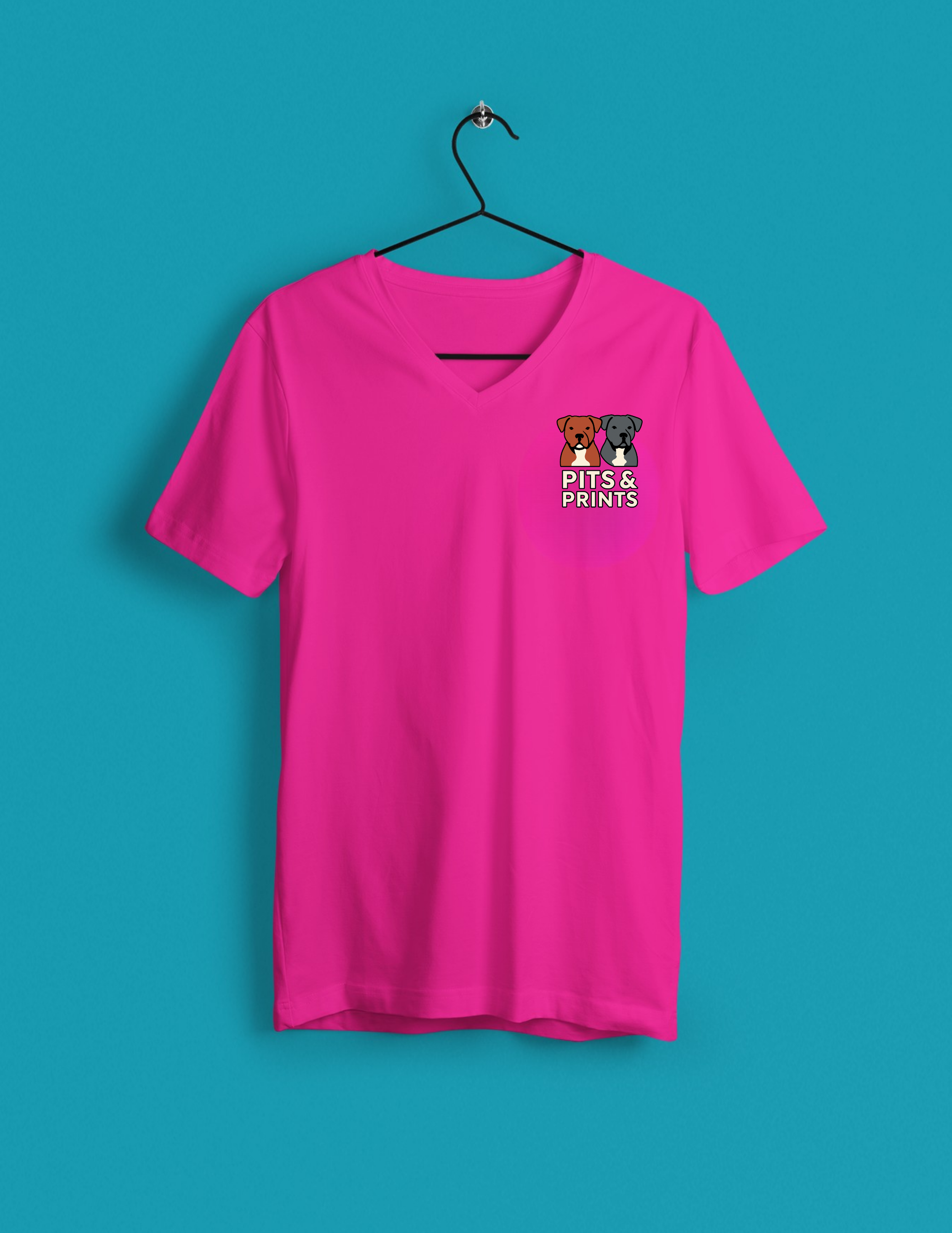 Pits & Prints Signature Women’s V-Neck T-Shirt