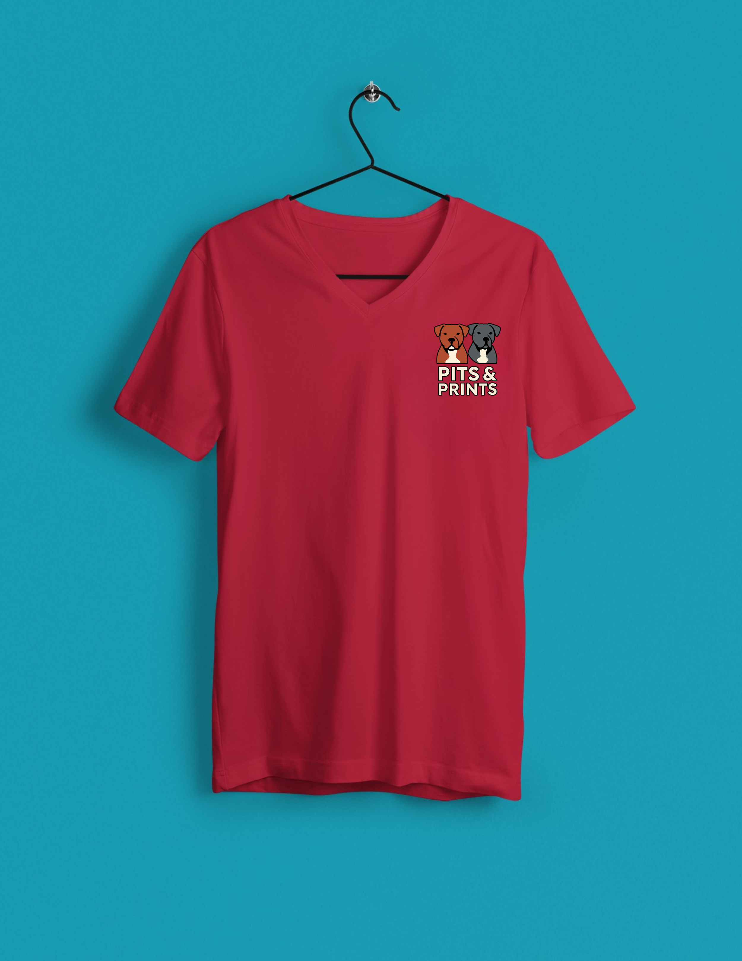 Pits & Prints Signature Women’s V-Neck T-Shirt
