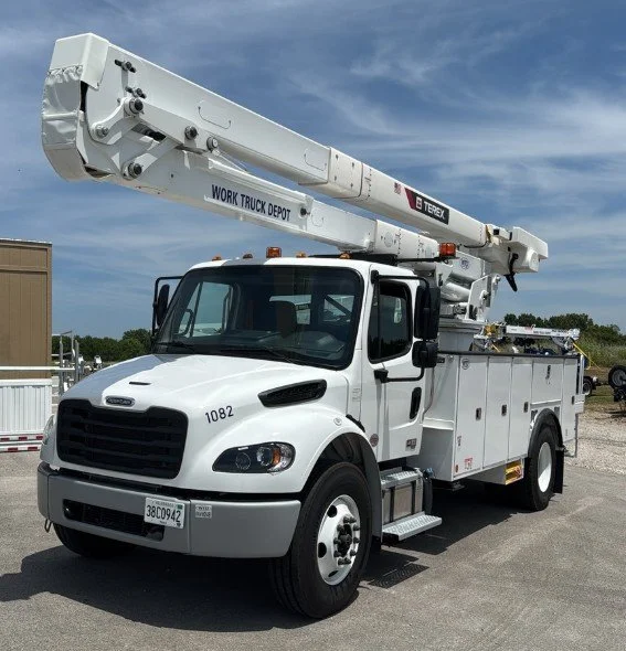 Work truck depot bucket truck