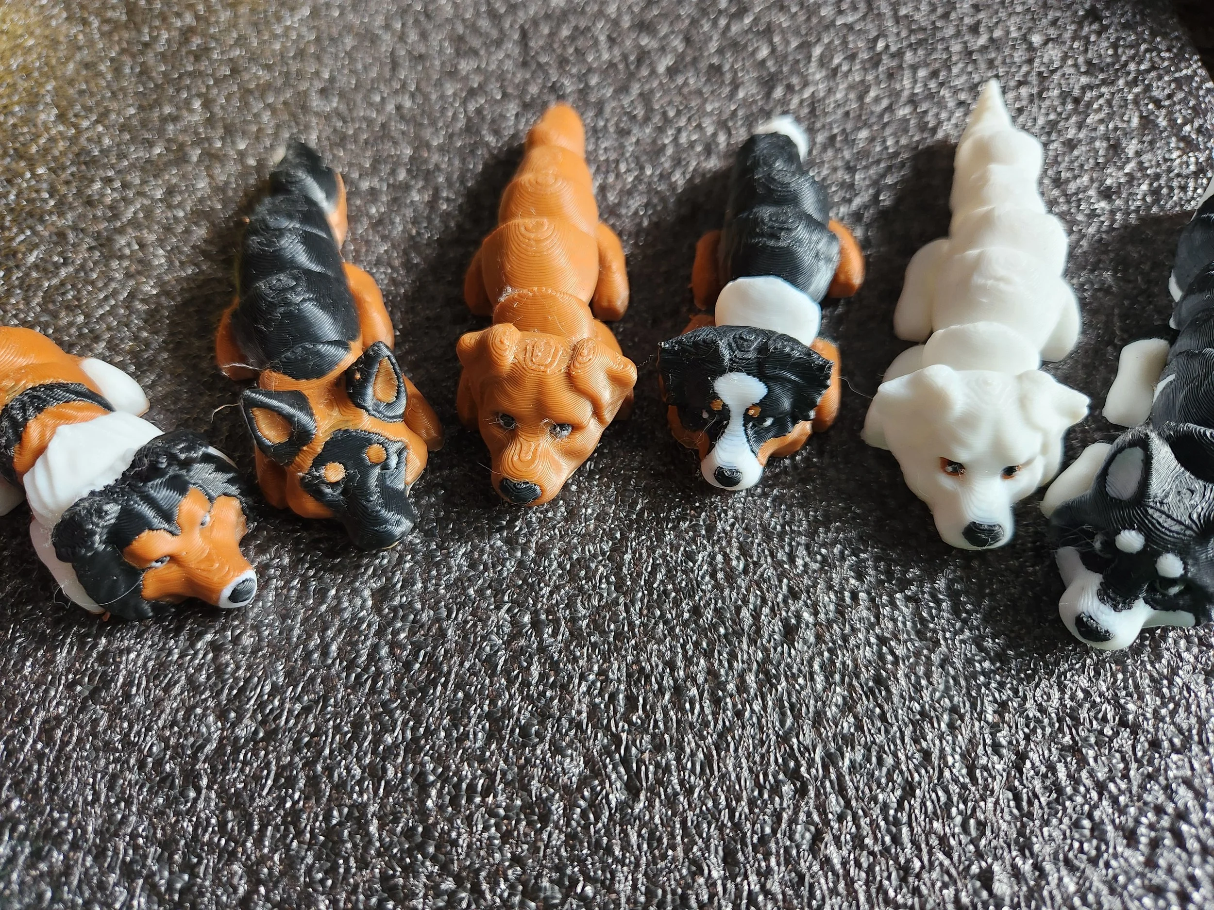 Multi Breed Dog 6 Key Ring Set