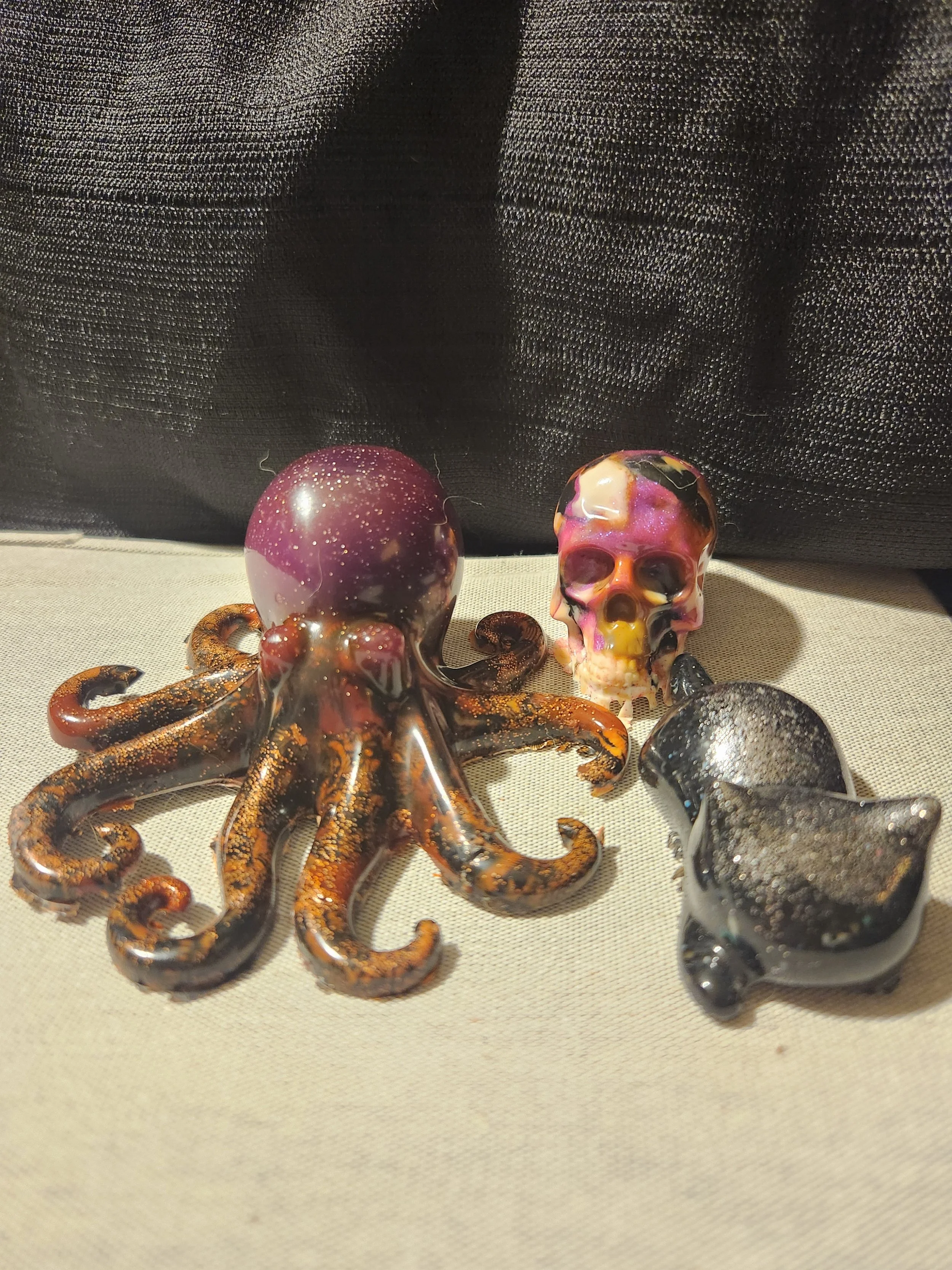 Re-Crafted Octopus, Skull and Kitten