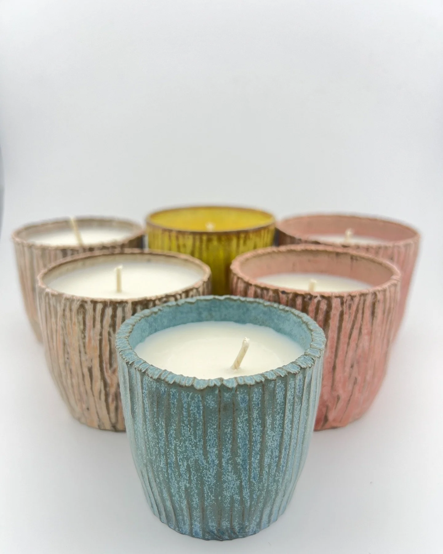 Exciting news! My Grove Candles are now available at @elkrockoutpost on E. Burnside!

Each candle is poured into a handcrafted ceramic vessel&mdash;textured and carved to evoke the look and feel of tree bark. They&rsquo;re earthy, elegant, and just a