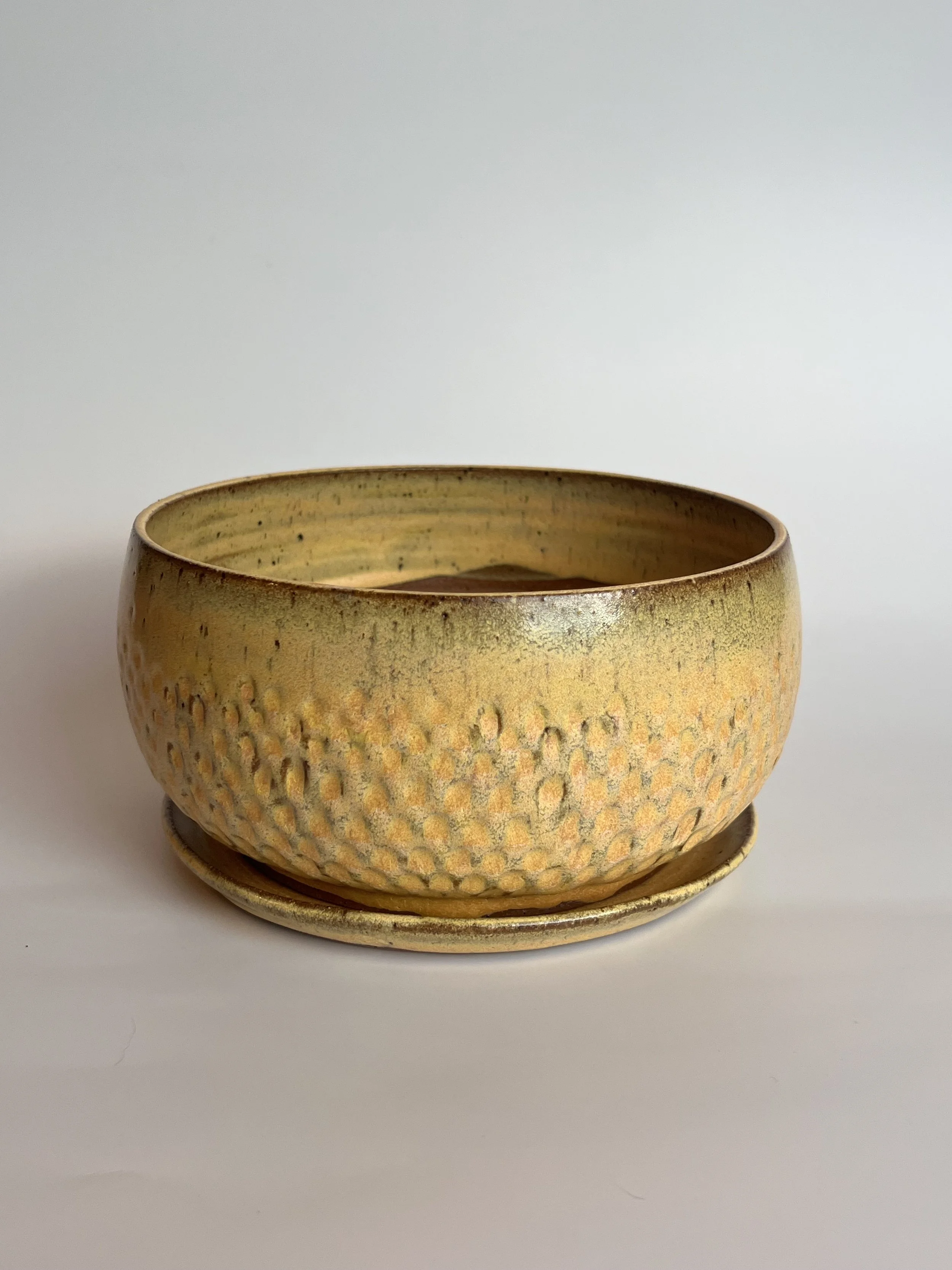 Sunflower Carved Planter