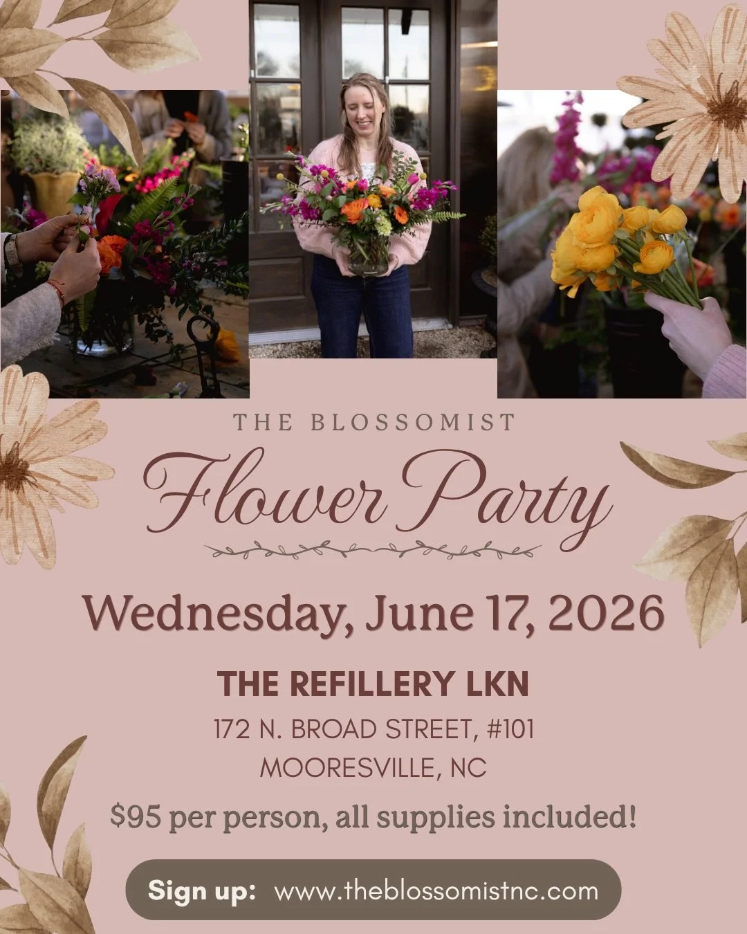 You deserve a little treat, how about a Flower Party with The Blossomist? 💐

Join me on Wednesday, June 17th at The Refillery LKN @therefillerylkn for a Flower Party! I&rsquo;ll guide you through creating a vased floral arrangement for your home. Re