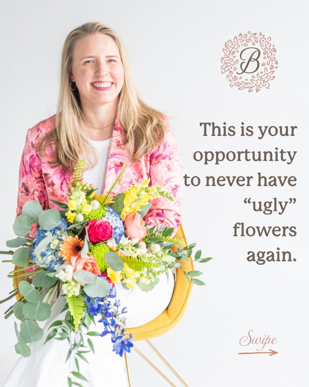 I don&rsquo;t think flowers can actually be ugly, but they can look&hellip;.less good 😬&hellip;. in a vase.

If you bring flowers home and they looked better wrapped in plastic than they do in your vase, this workshop is for you. 🥀

Learn how to ma