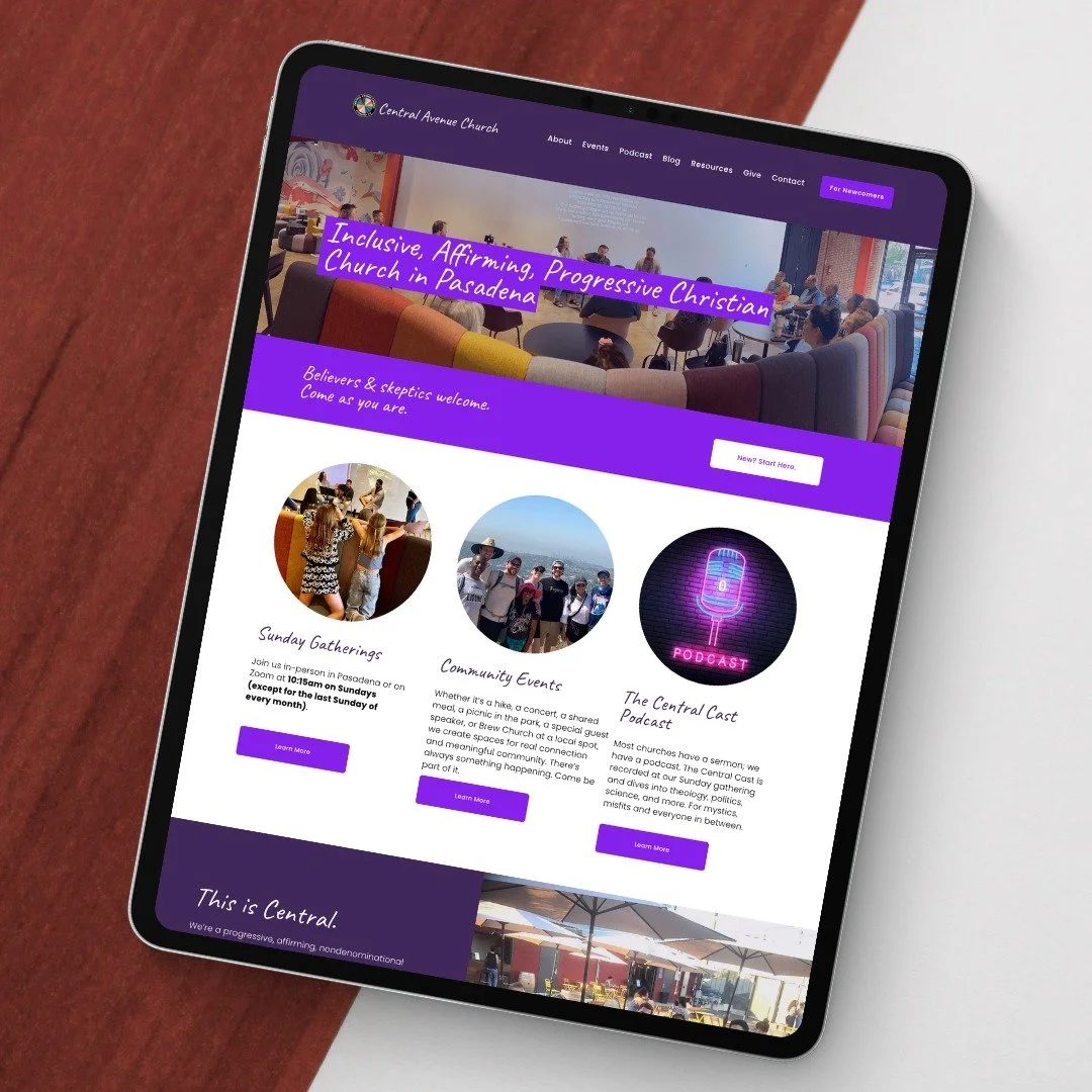 Have you seen our new website yet? Head to CentralAvenueChurch.org to check it out.