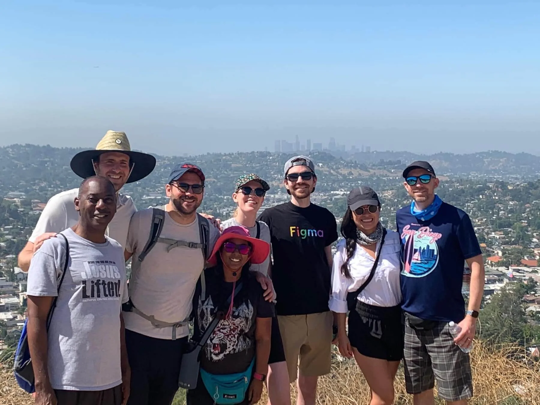 members of Central Avenue Church on a group hike