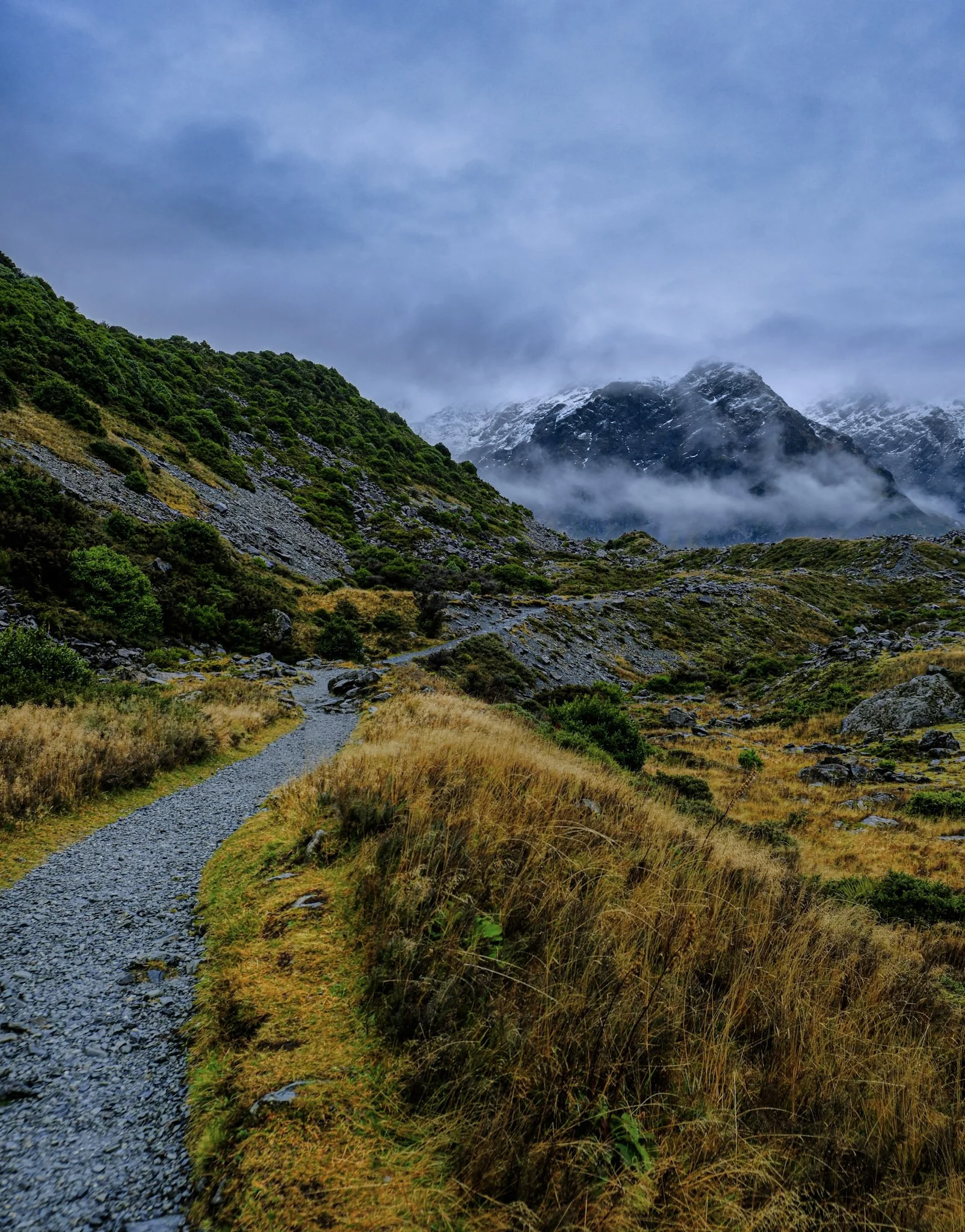 Path to the peake (Aoraki/ Mount Cook)