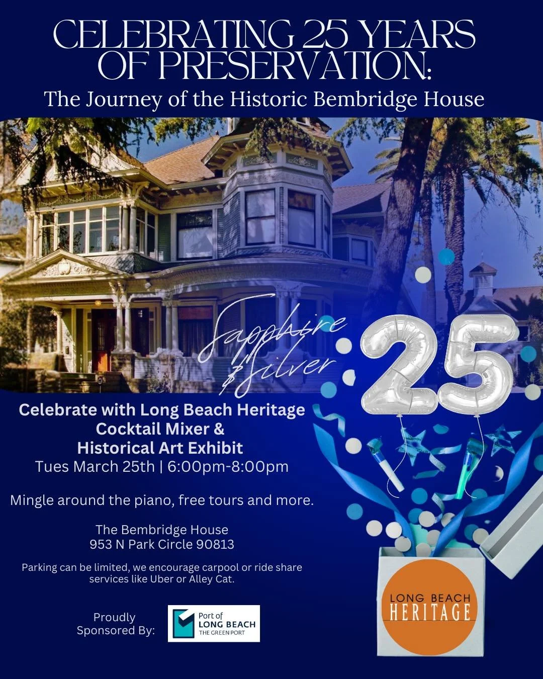 Long Beach Heritage Celebrates 25 Years of Preservation of Bembridge House