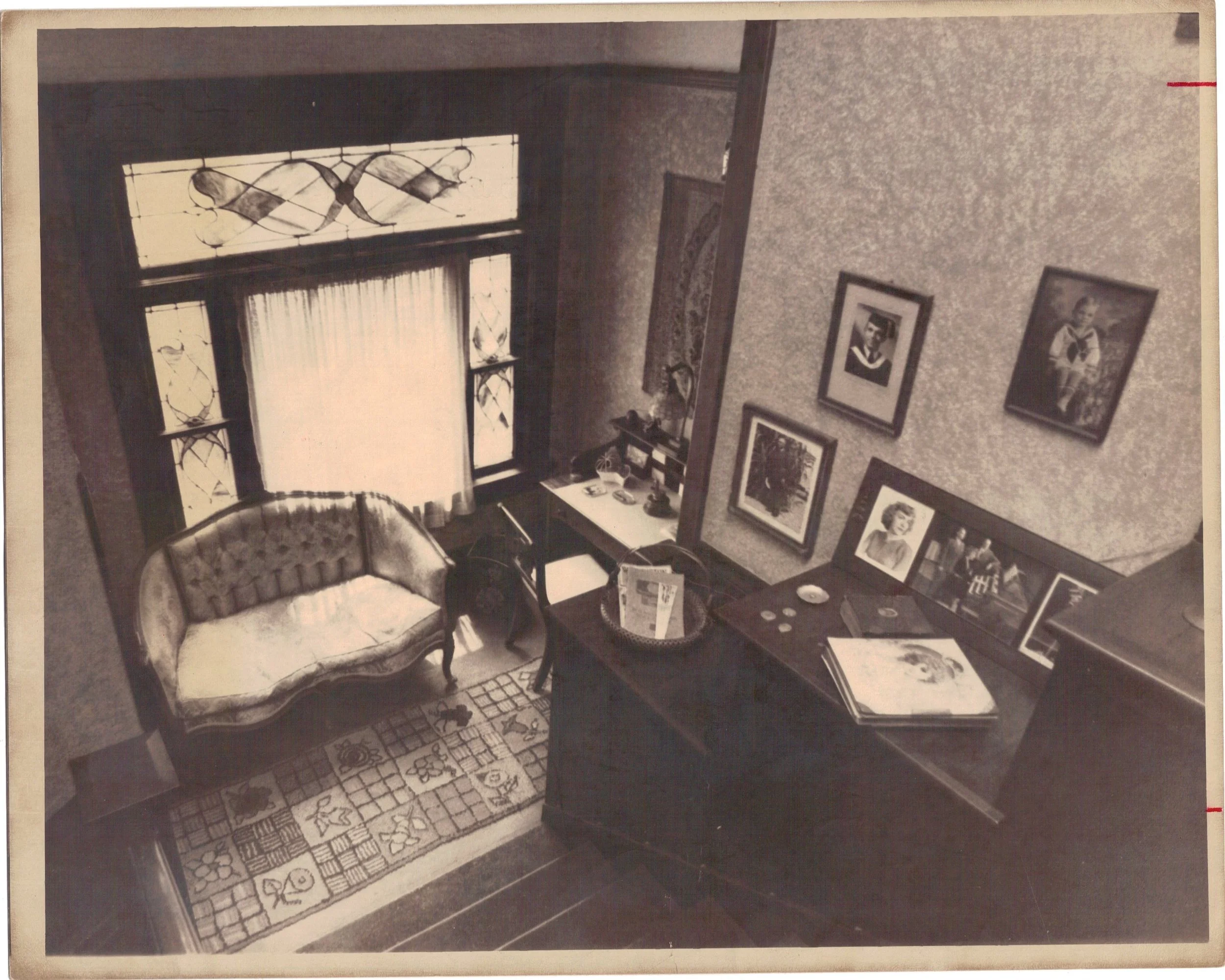 THEN: Photo from the top of the stairs