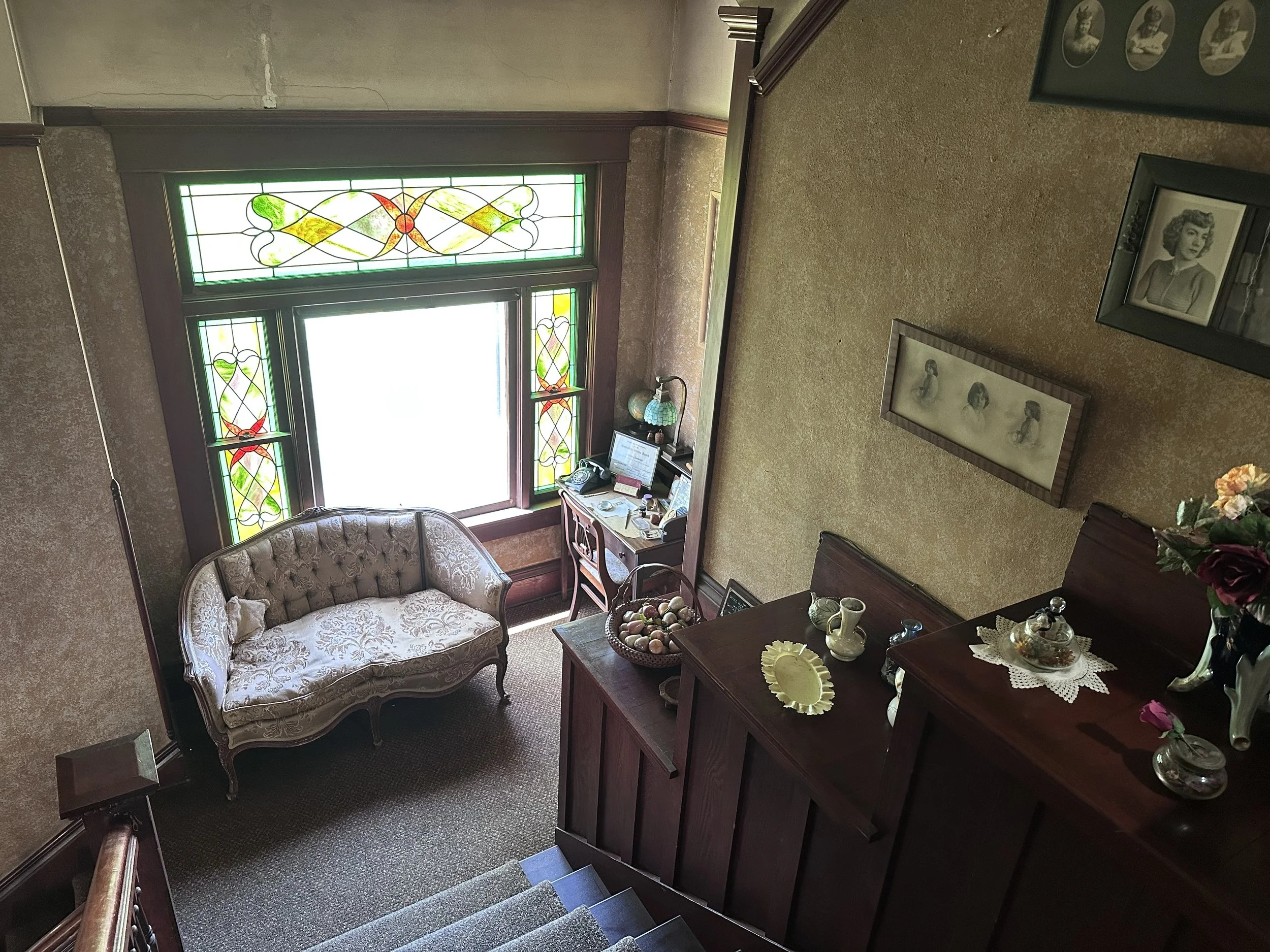 NOW: Photo from the top of the stairs (2025)