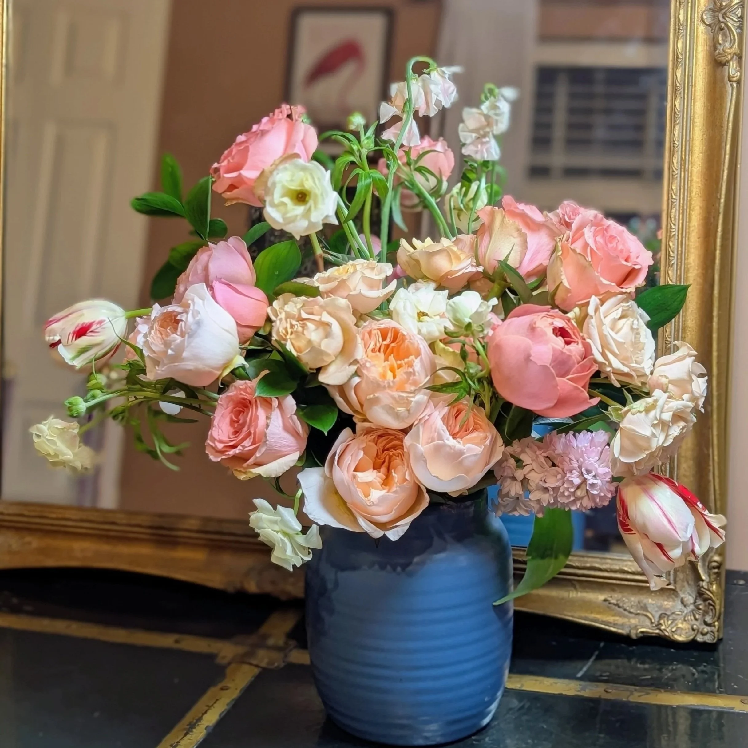 Garden Style large arrangement with local flowers 