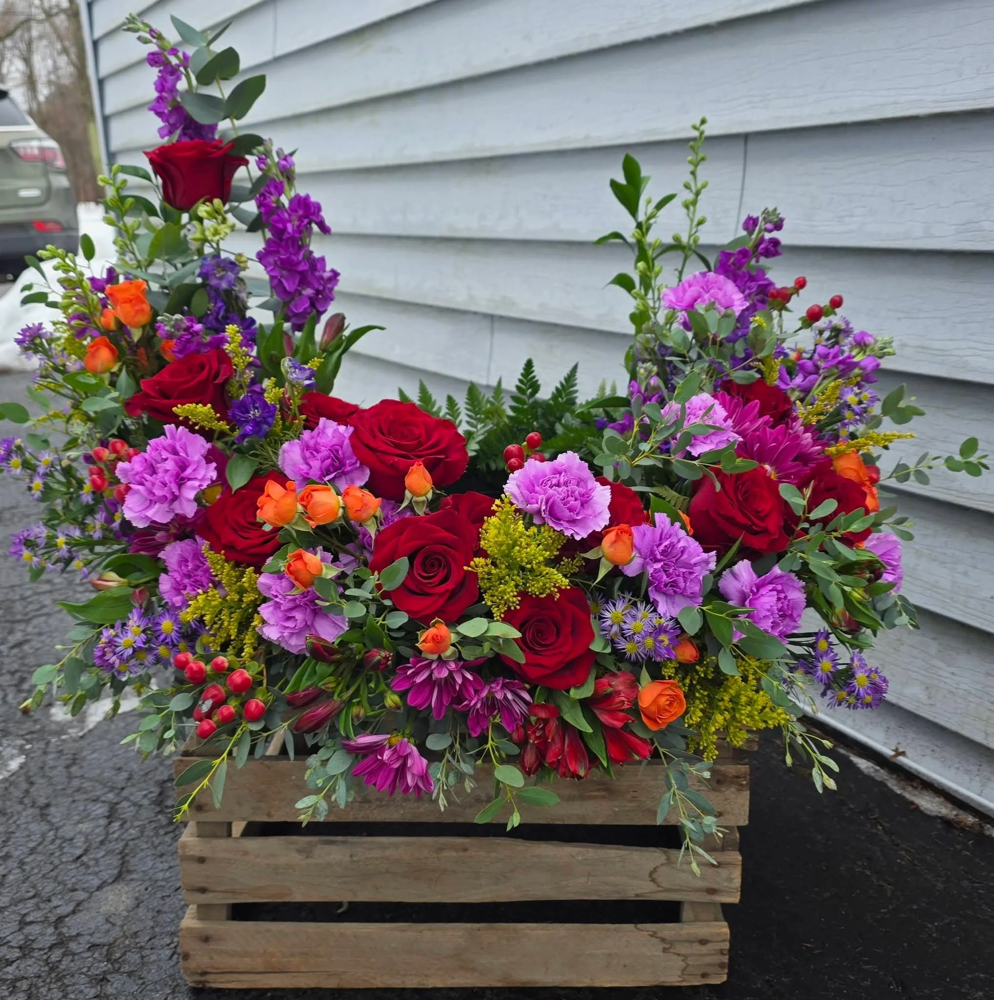 Jewel Tone Urn Floral Surround