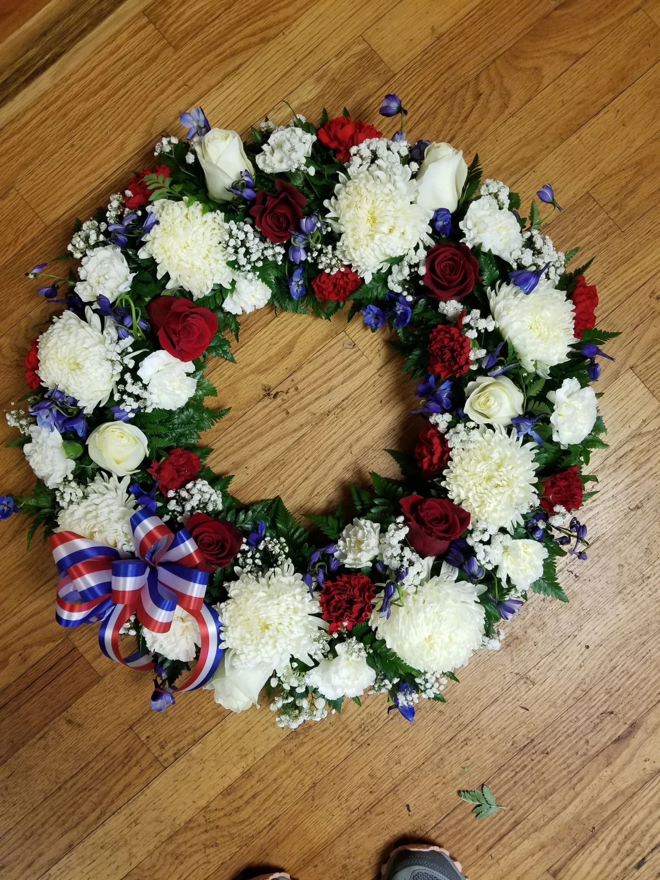 Patriotic Floral Wreath