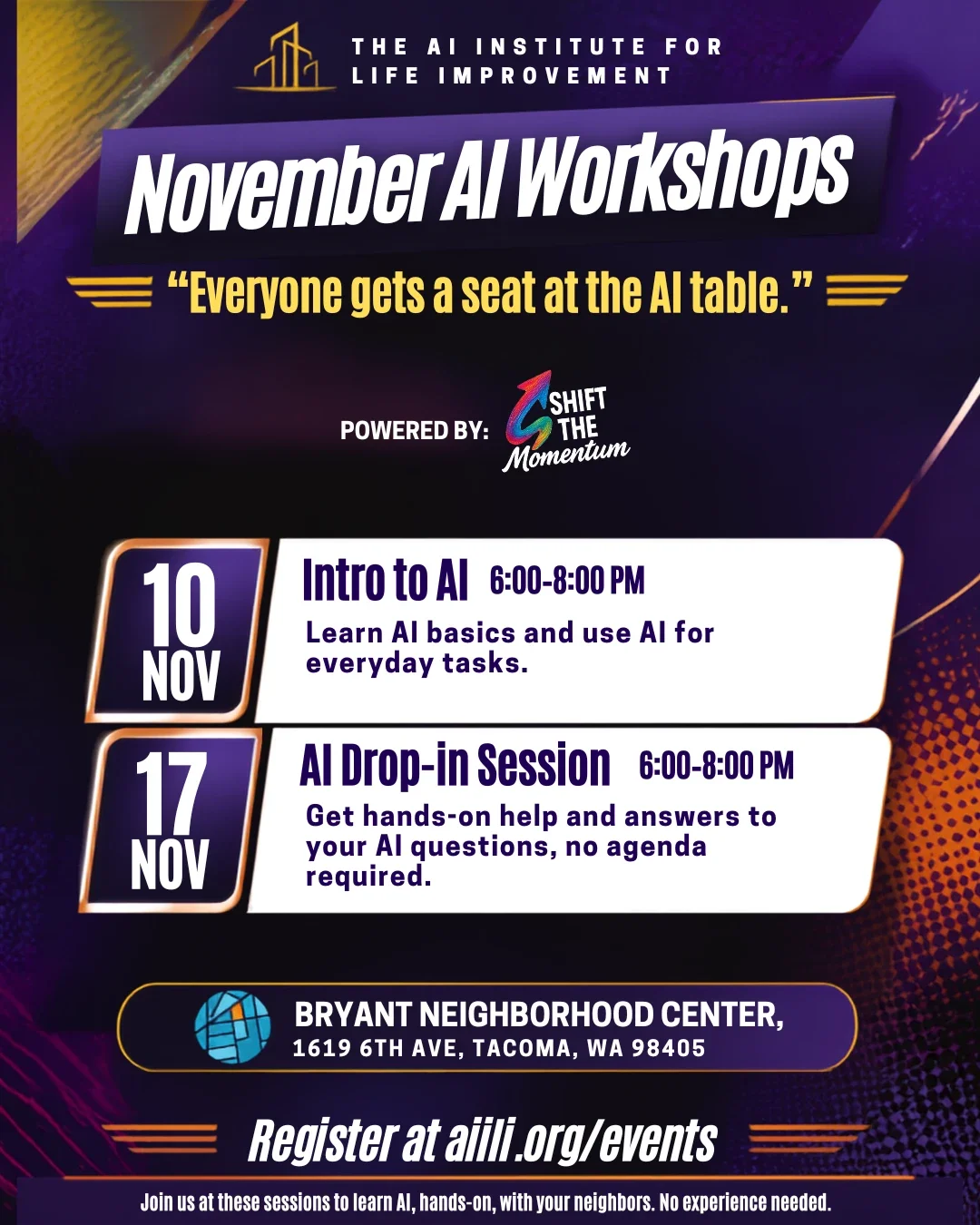 AI Drop-in Session: November 2026