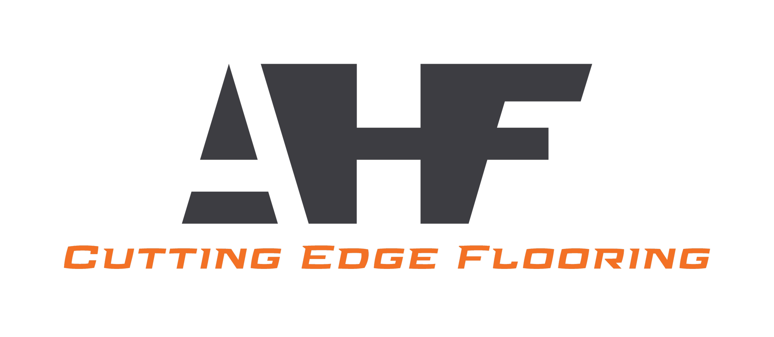Logo of ABC Cutting Edge Flooring with black background, large gray ABC letters, and orange text Reading 'CUTTING EDGE FLOORING.'