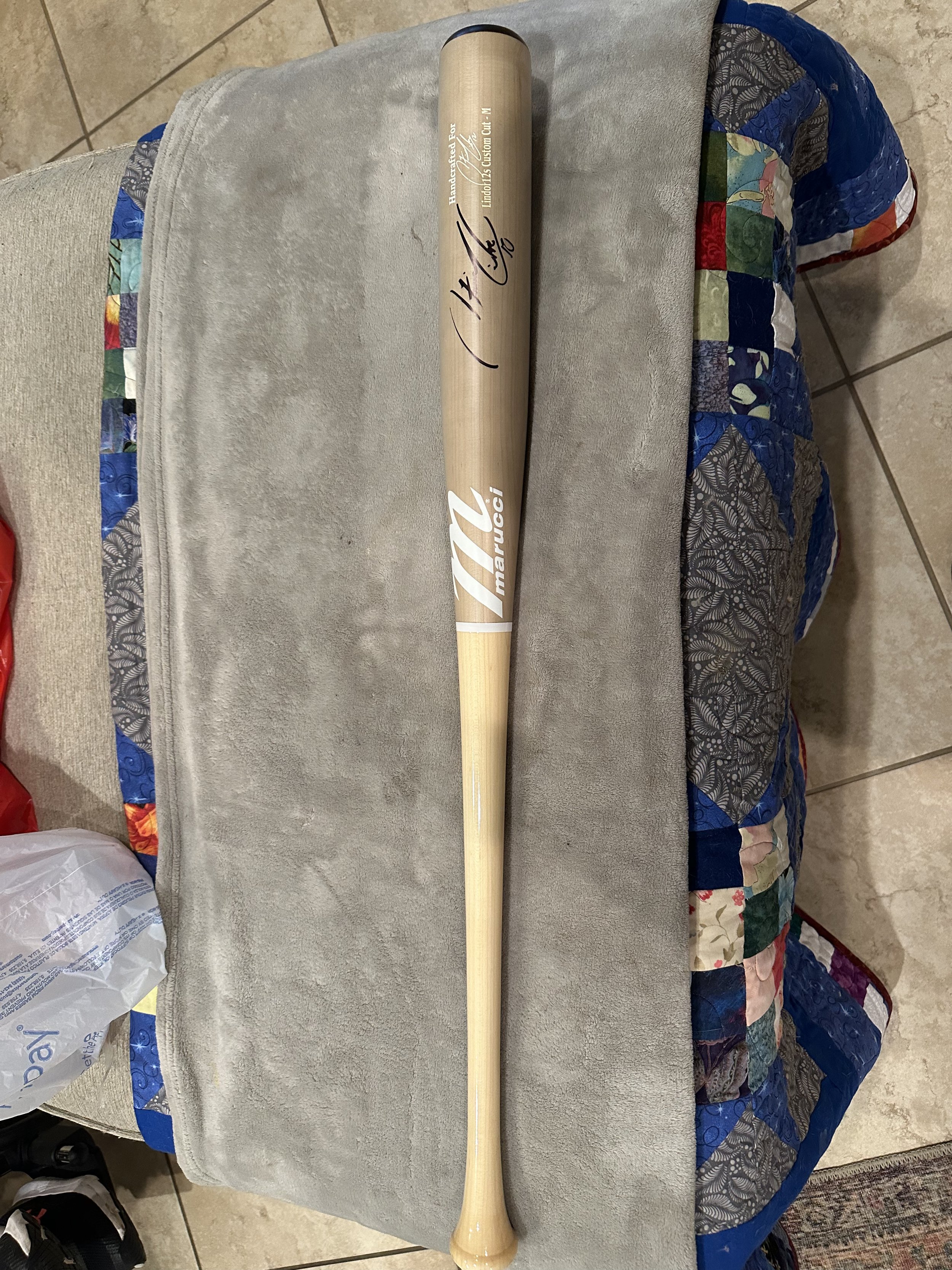Francisco Lindor - Signed Bat