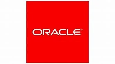 Oracle logo with white text on a red background.