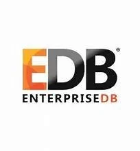 EnterpriseDB logo with orange, gray, and black lettering