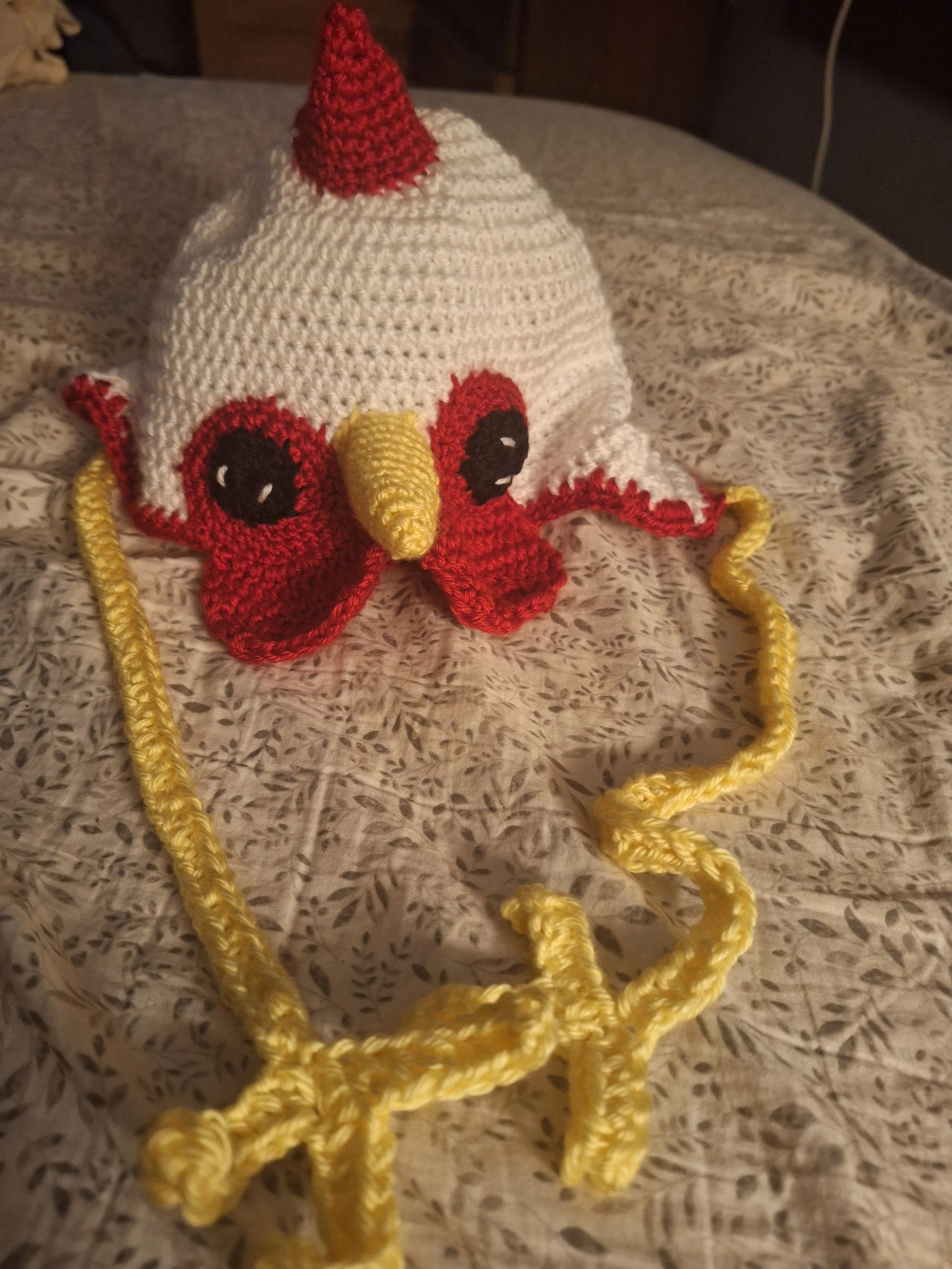 Crochet Chicken Hat