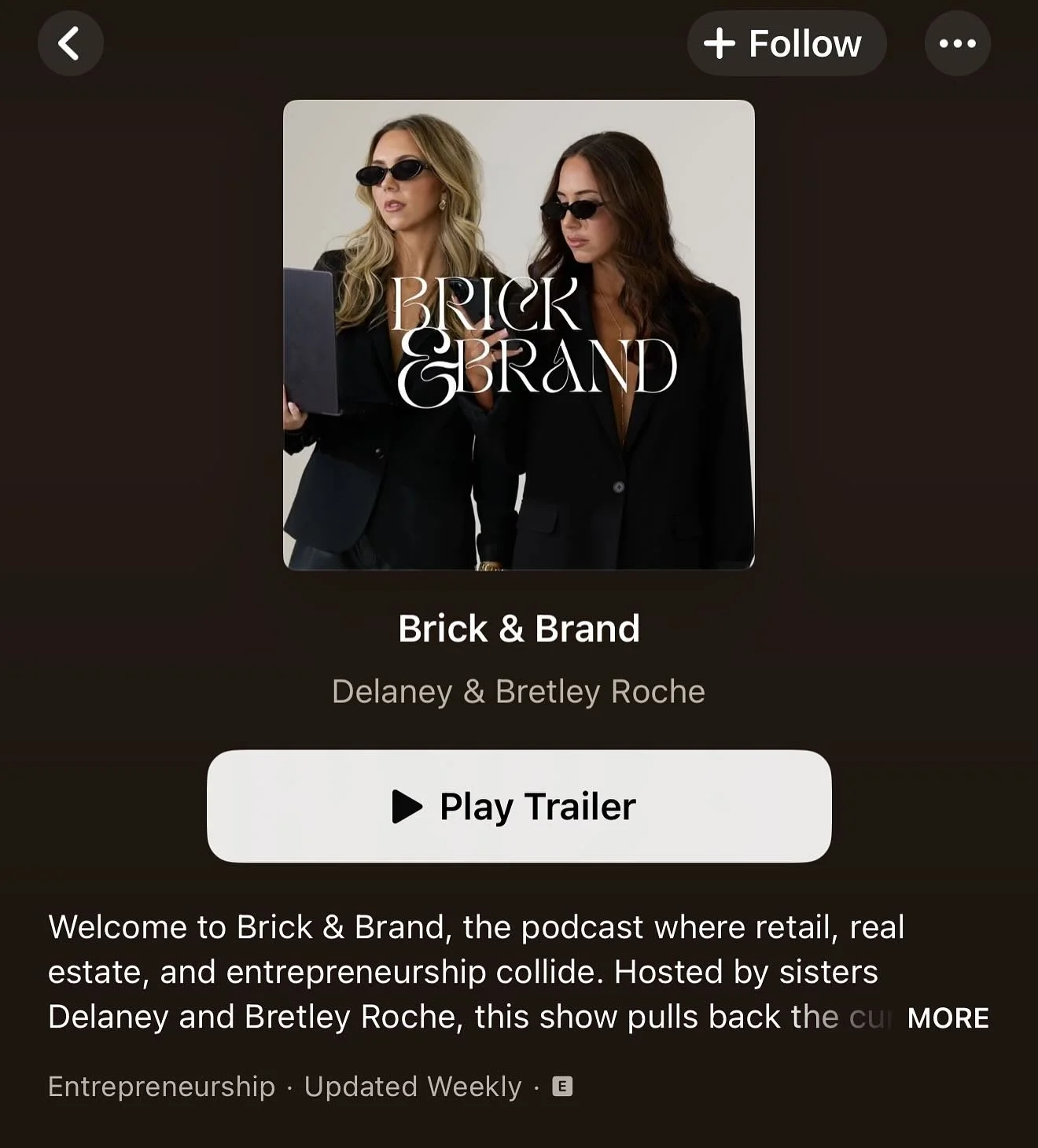 Brick&amp;Brand Trailer is now live on Spotify and Apple Podcasts! Go see what it&rsquo;s about and be sure follow for weekly episodes starting December 1st🗓️🫶🖤