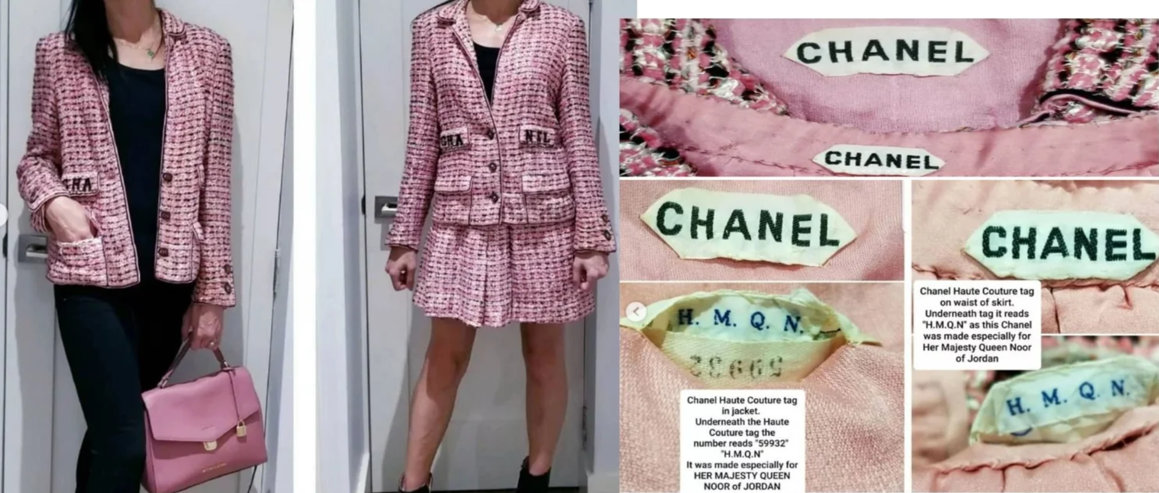 CHANEL VINTAGE 1980's NUMBERED HAUTE COUTURE 2-PIECE SUIT - 2020