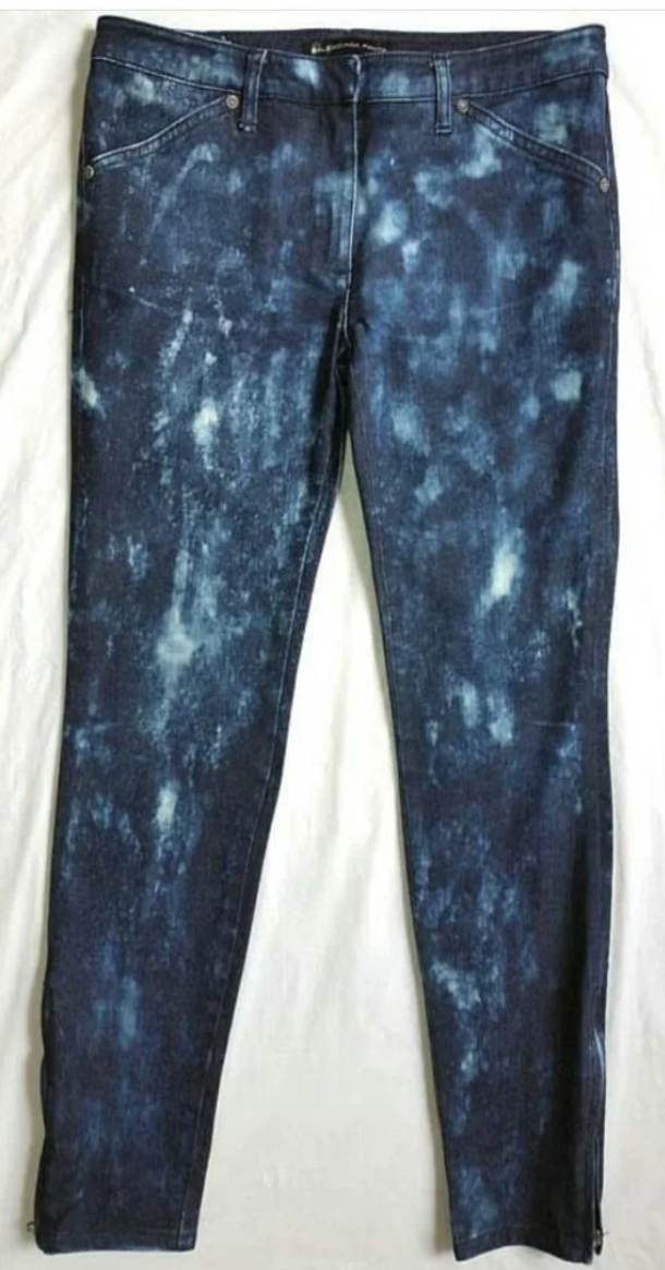 BALENCIAGA DENIM REWORKED DUE TO FABRIC DAMAGE &  MADE GALAXAY PRINT BLEACH OUT  BY HAND - 2016