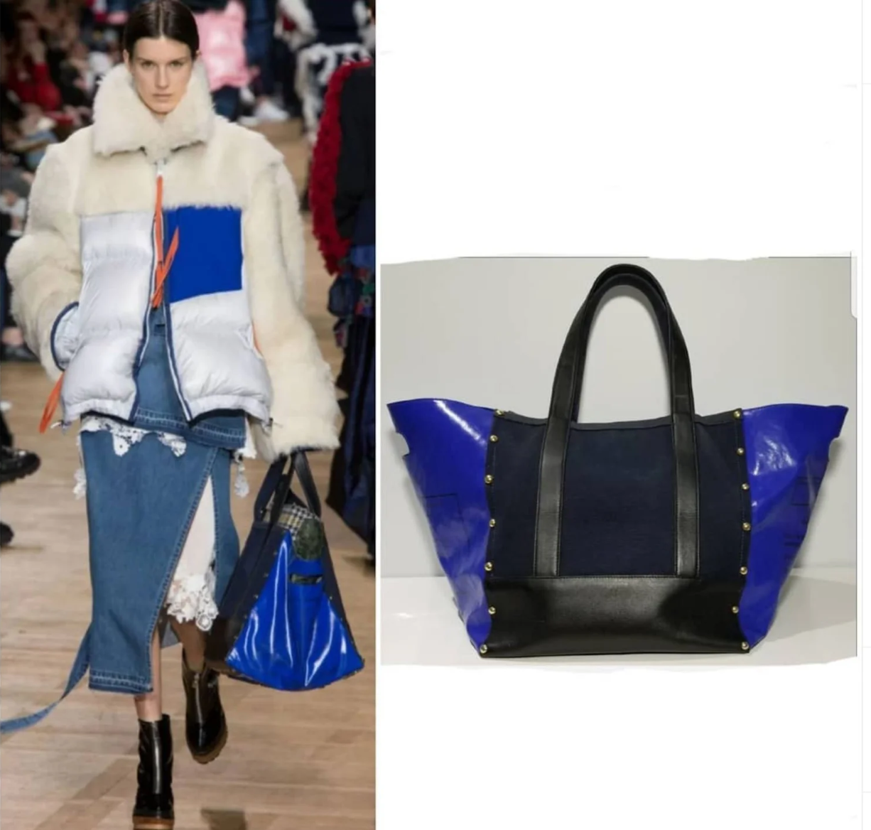SACAI GARDEN PARTY RUNWAY BAG - 2017