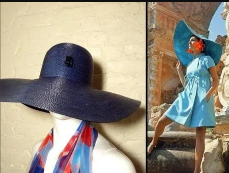 EMILIO PUCCI VINTAGE 1960's STRAW WIDE BRIM HAT - 2011