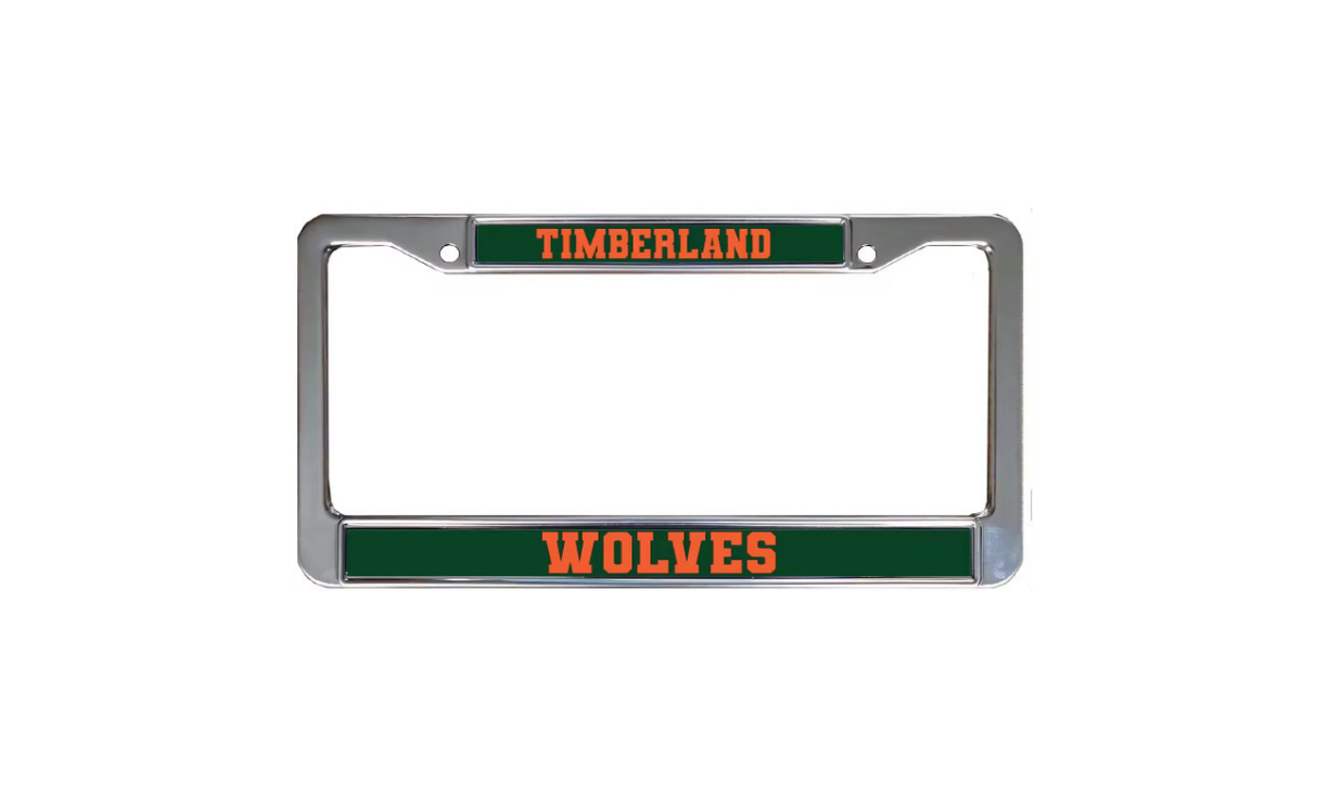 Timberland High School Wolves License Plate Frame