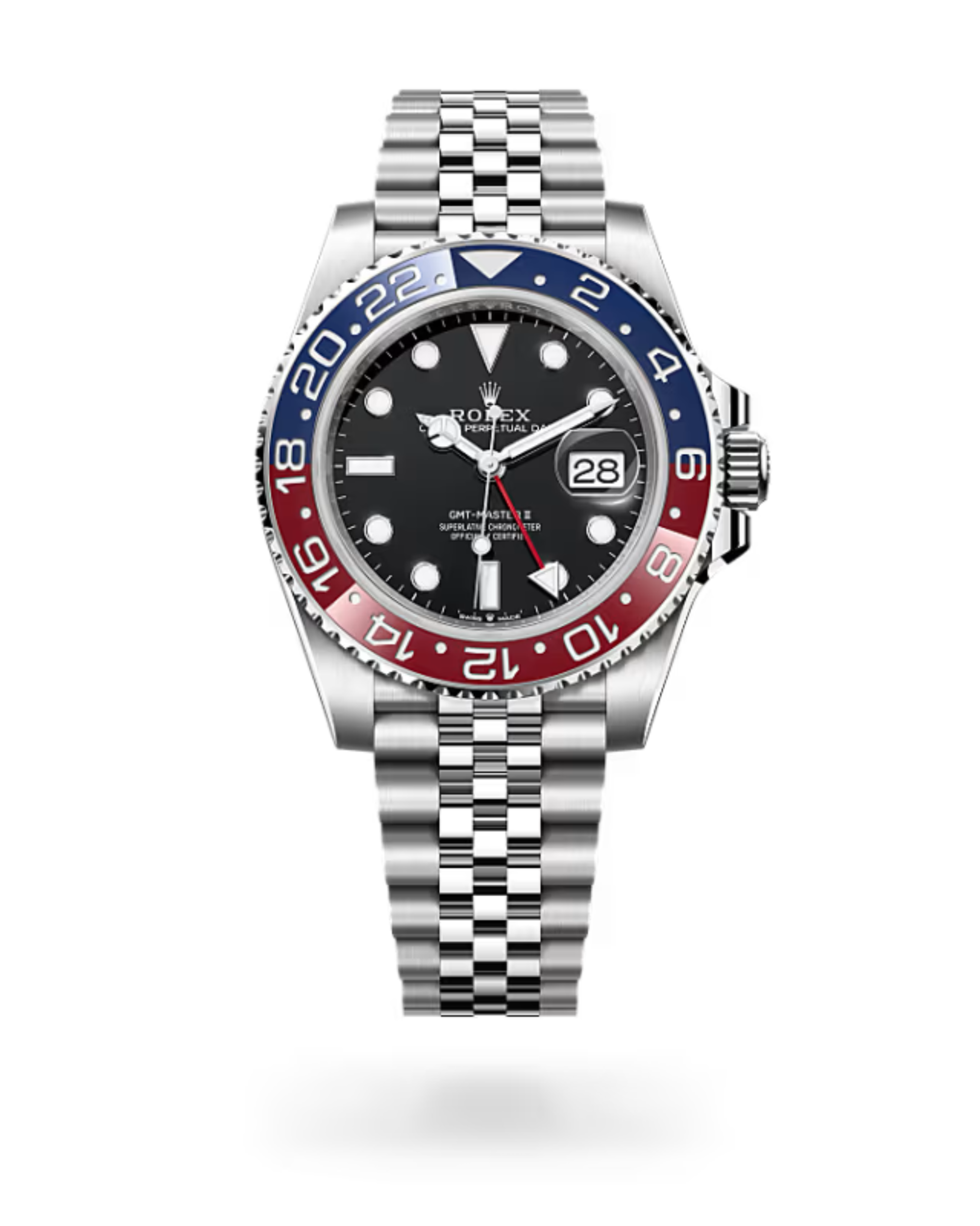 Rolex GMT-Master II “Pepsi” Jubilee Stainless Steel Black Dial