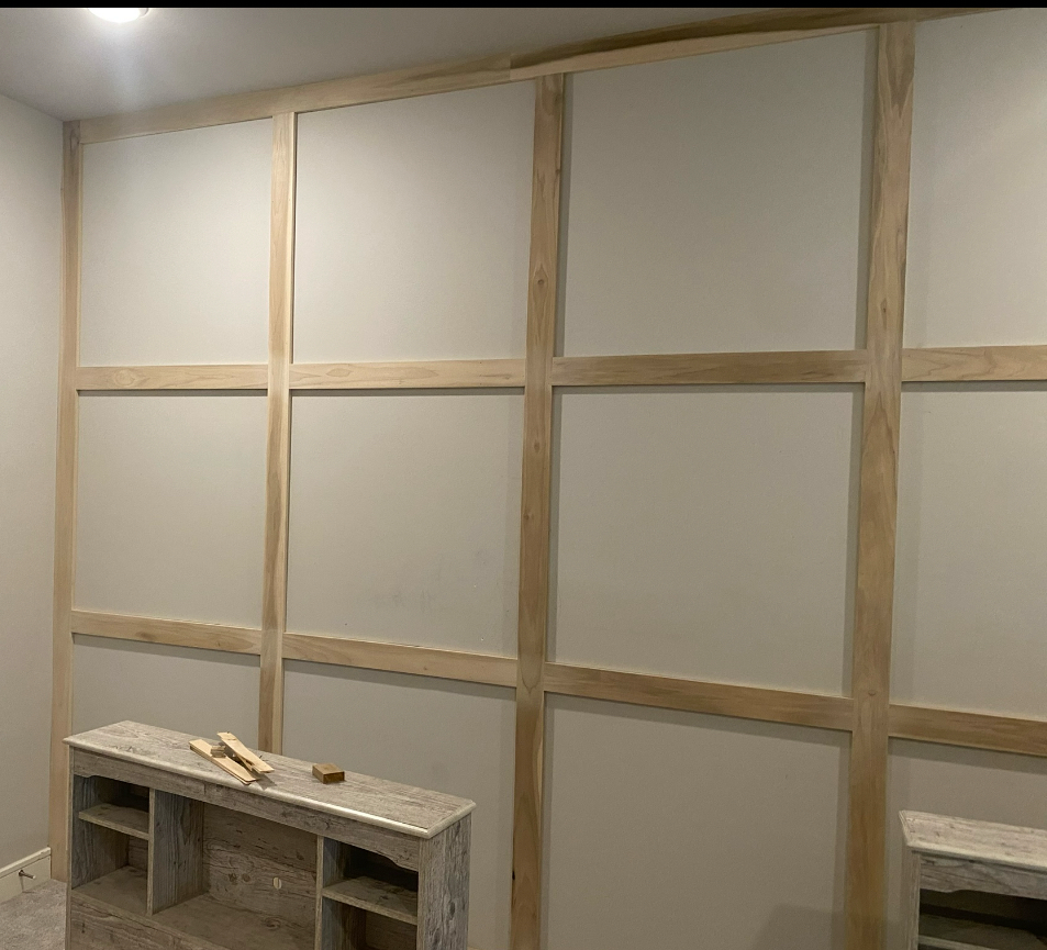 Custom wall design trim carpentry