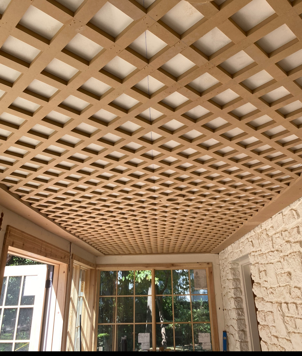 Custom Back Patio Wood Covering