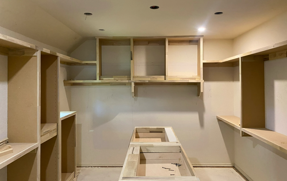 Custom Built-ins in Master Closet