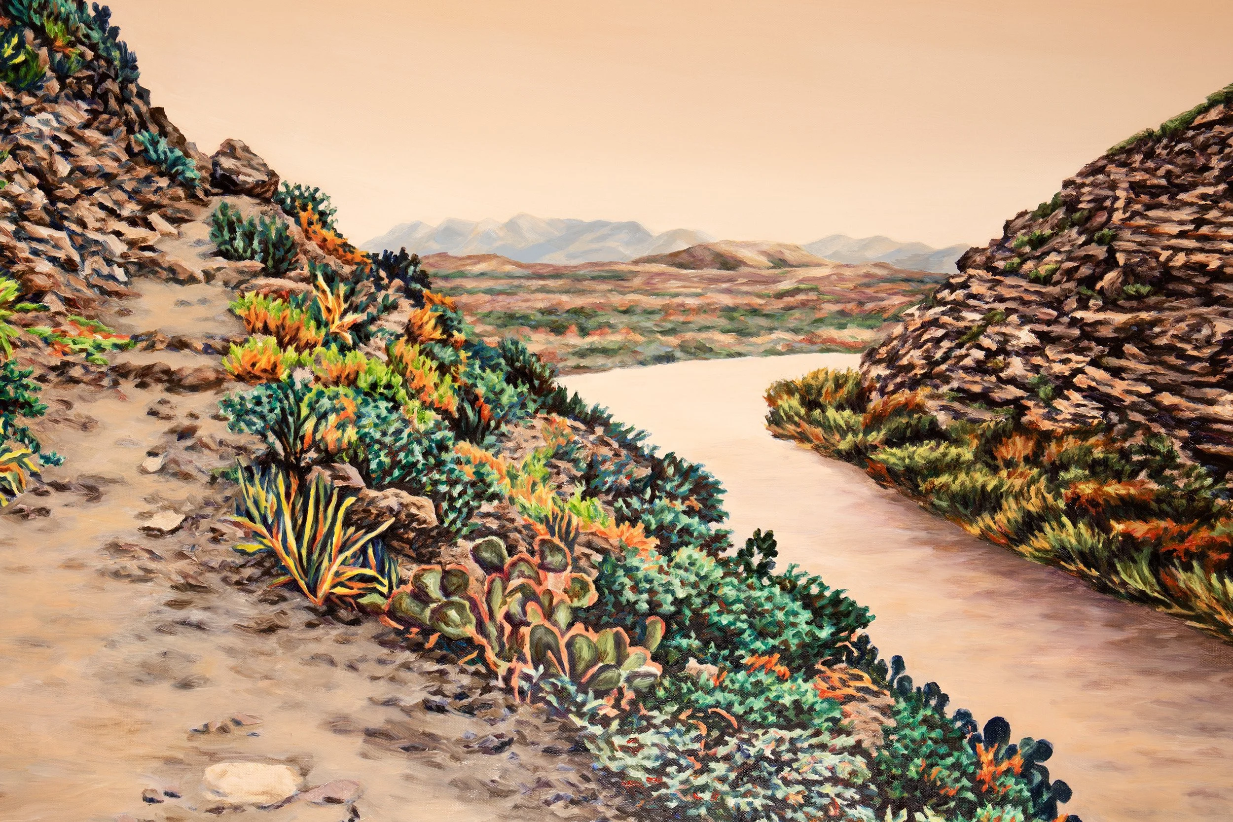 Channeling (detail) 2024, oil on linen, 179 x 138 cm