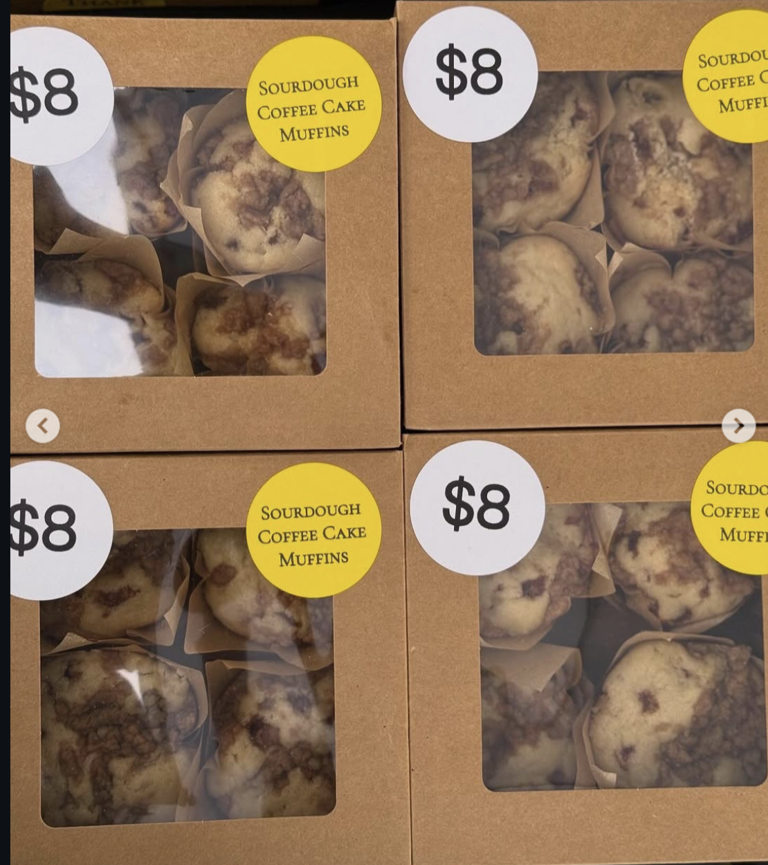 Sourdough Coffee Cake Muffins (4ct)