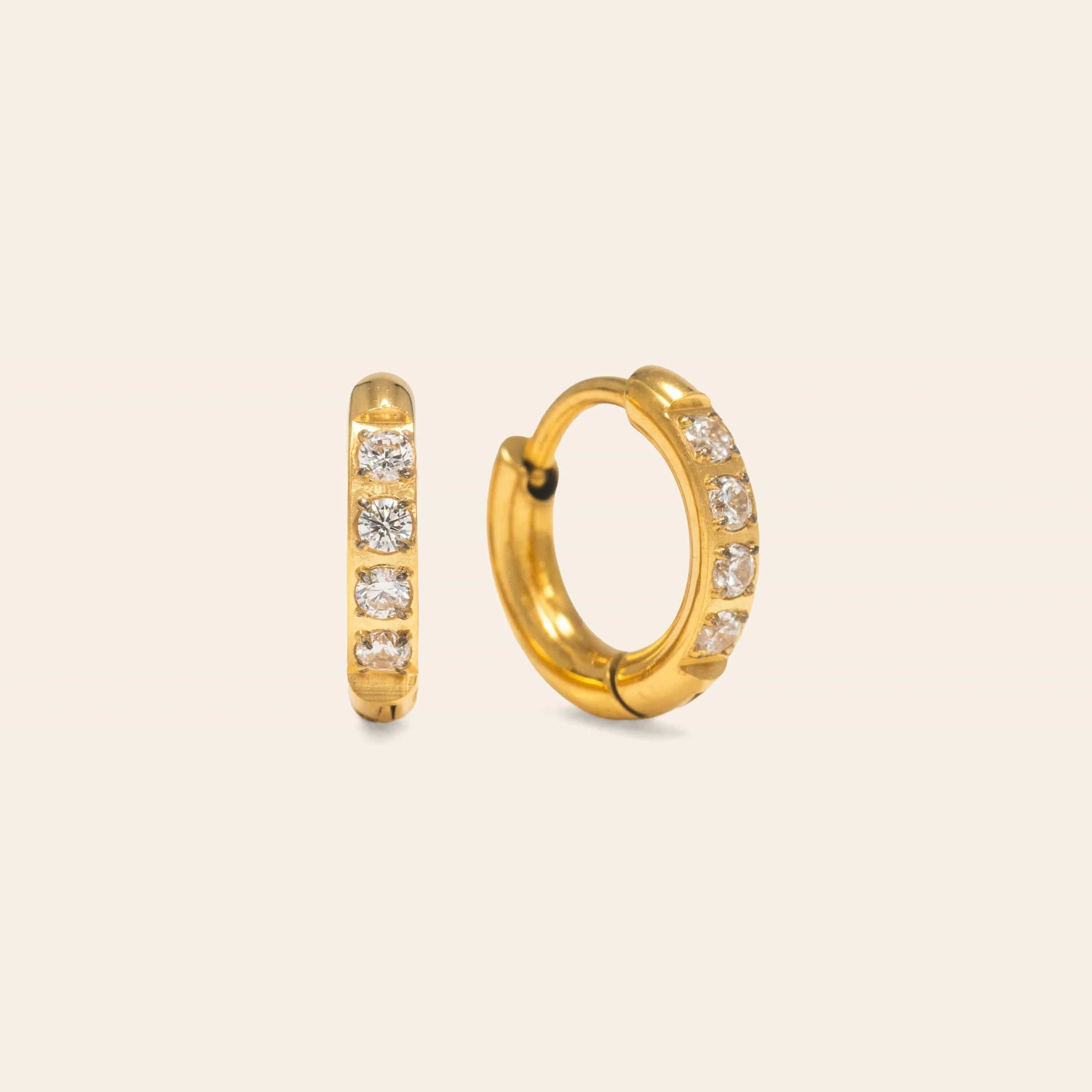 Evie 10mm Huggie Hoops - Lover's Tempo
