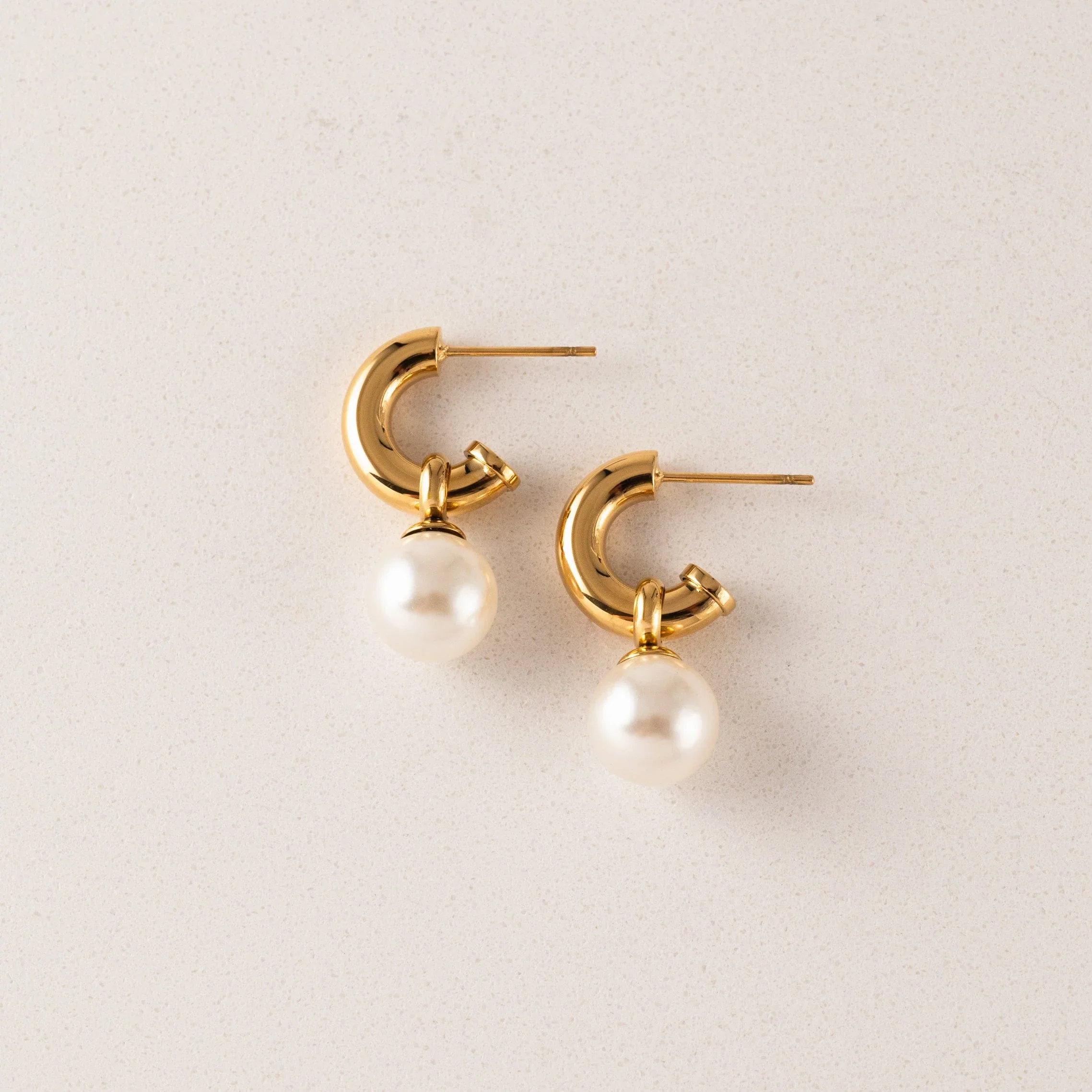 Solstice Pearl Drop Hoops - Lover's Tempo