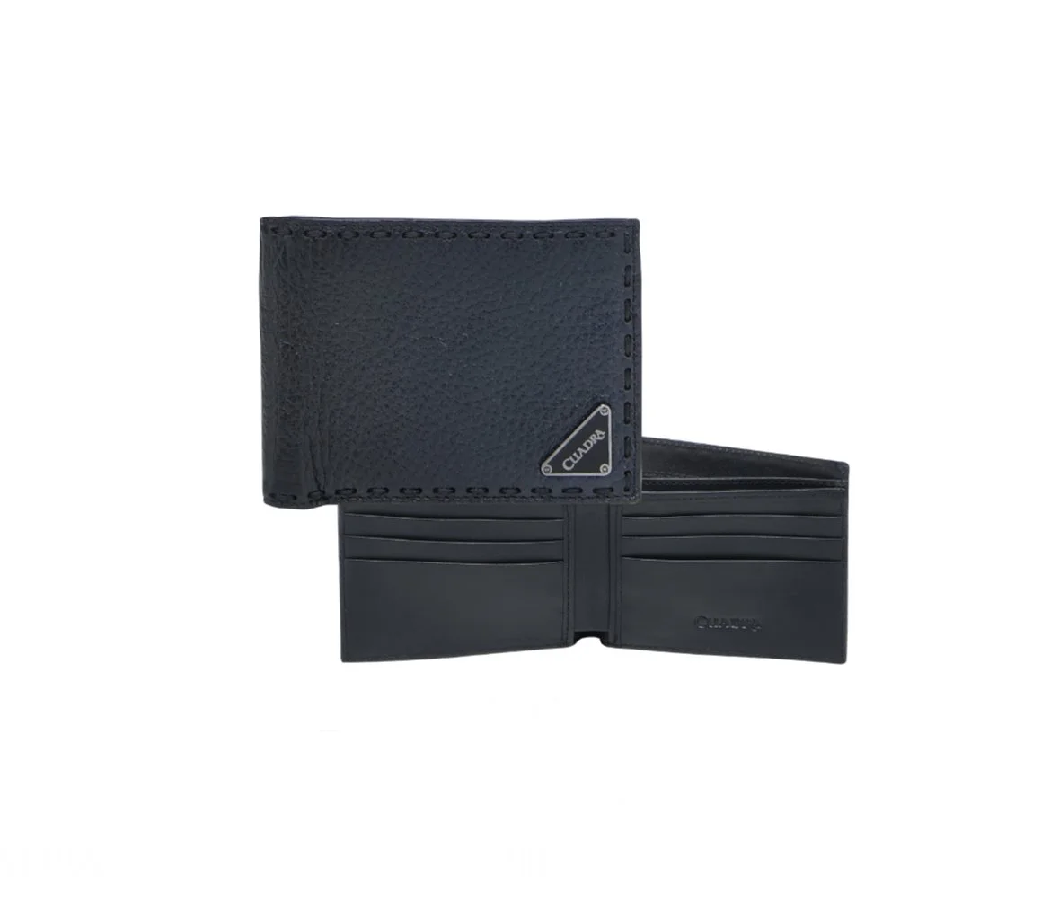 Cuadra Blue Deer Studs and Woven Wallet