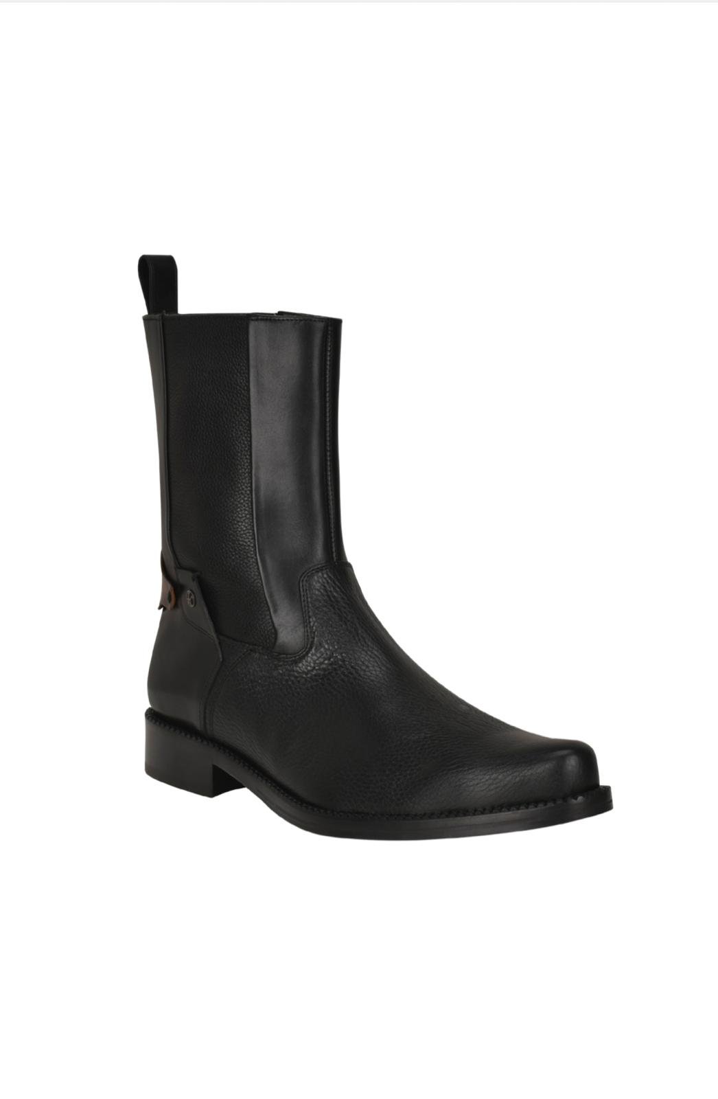 Cuadra Black, Deer, Rounded Toe Boots